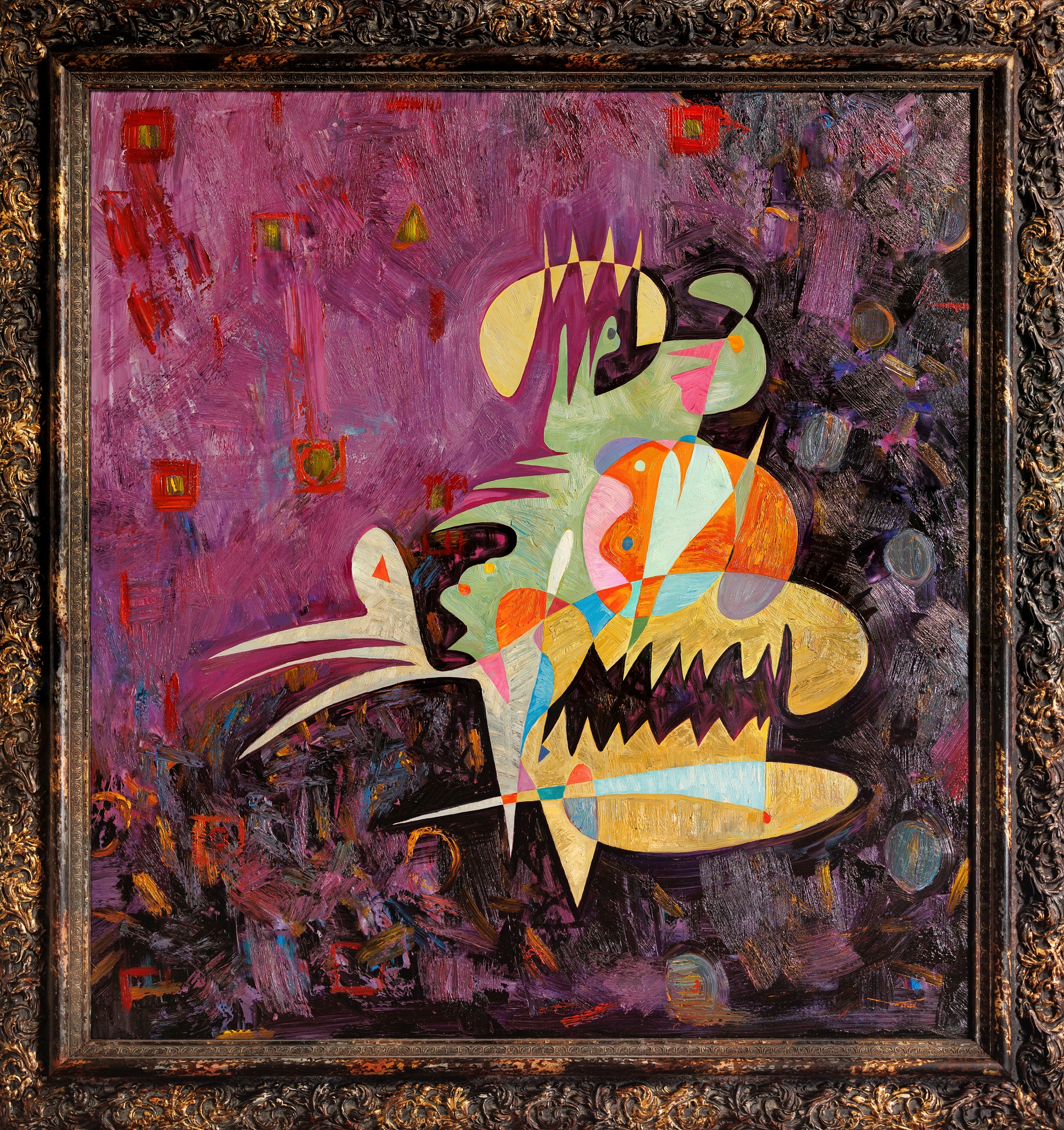 La Política Estadounidense en el Siglo XXI – monumental oil painting by Gheorghe Virtosu