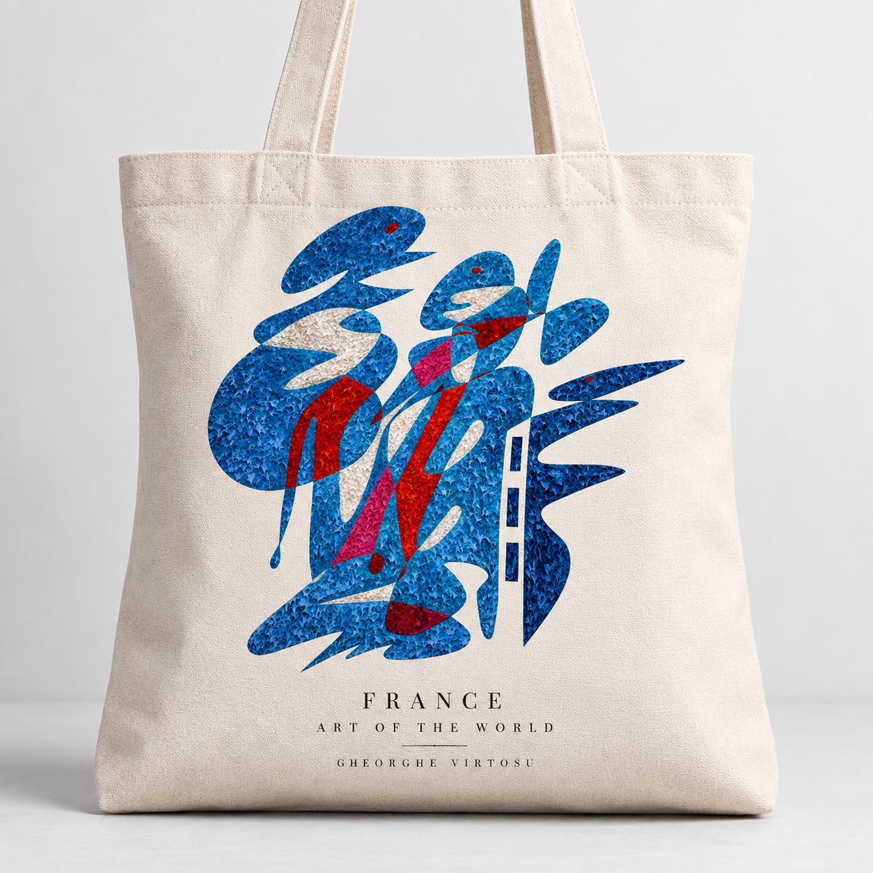 Obra Francia de Gheorghe Virtosu aplicada a una tote bag