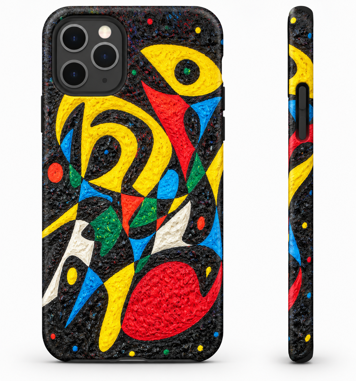 Obra de Sudáfrica de Gheorghe Virtosu aplicada a una funda de teléfono como soporte de memoria visual