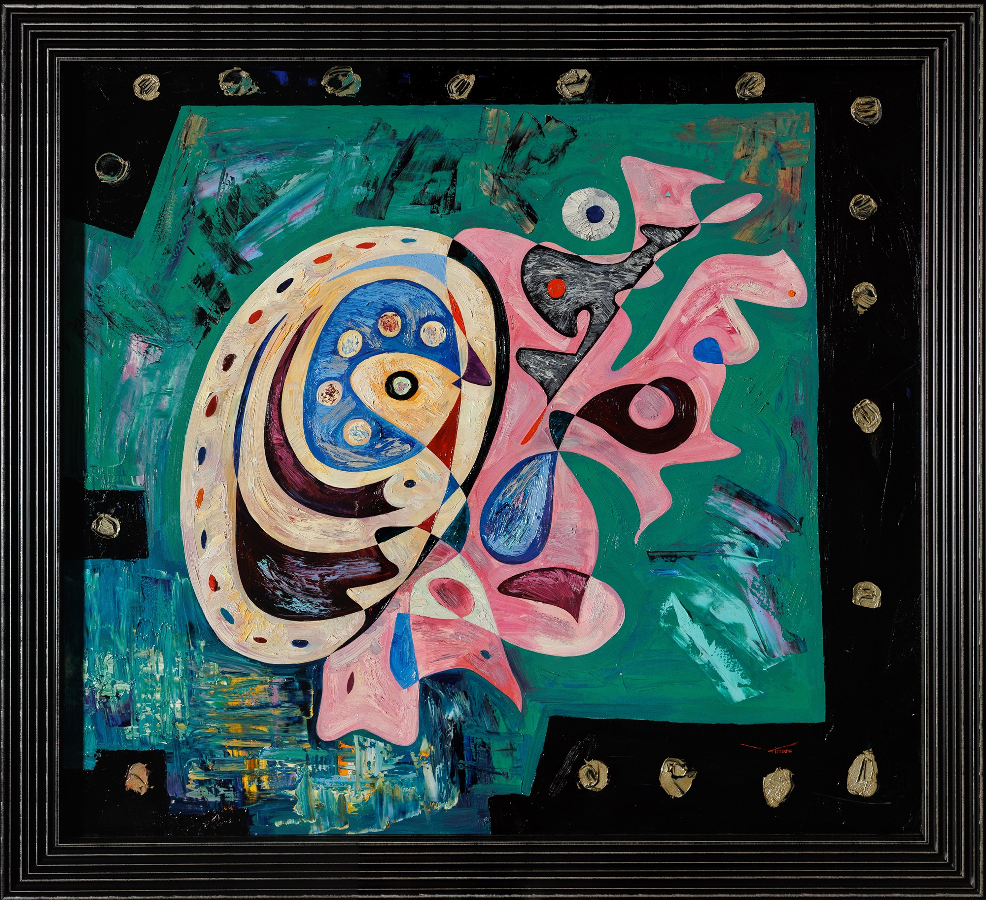 La Bestia del Nazismo – monumental oil painting by Gheorghe Virtosu