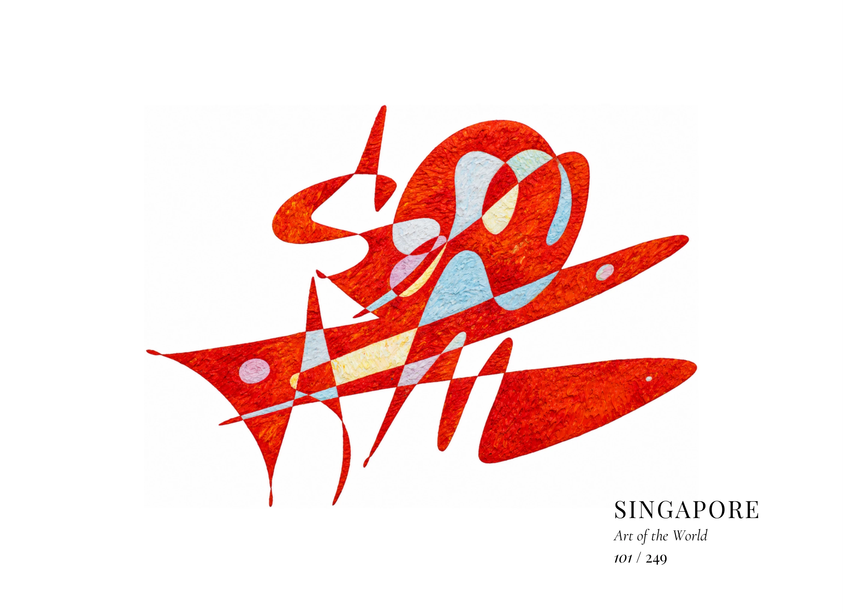 Obra sobre Singapur de Gheorghe Virtosu, de la serie Art of the World
