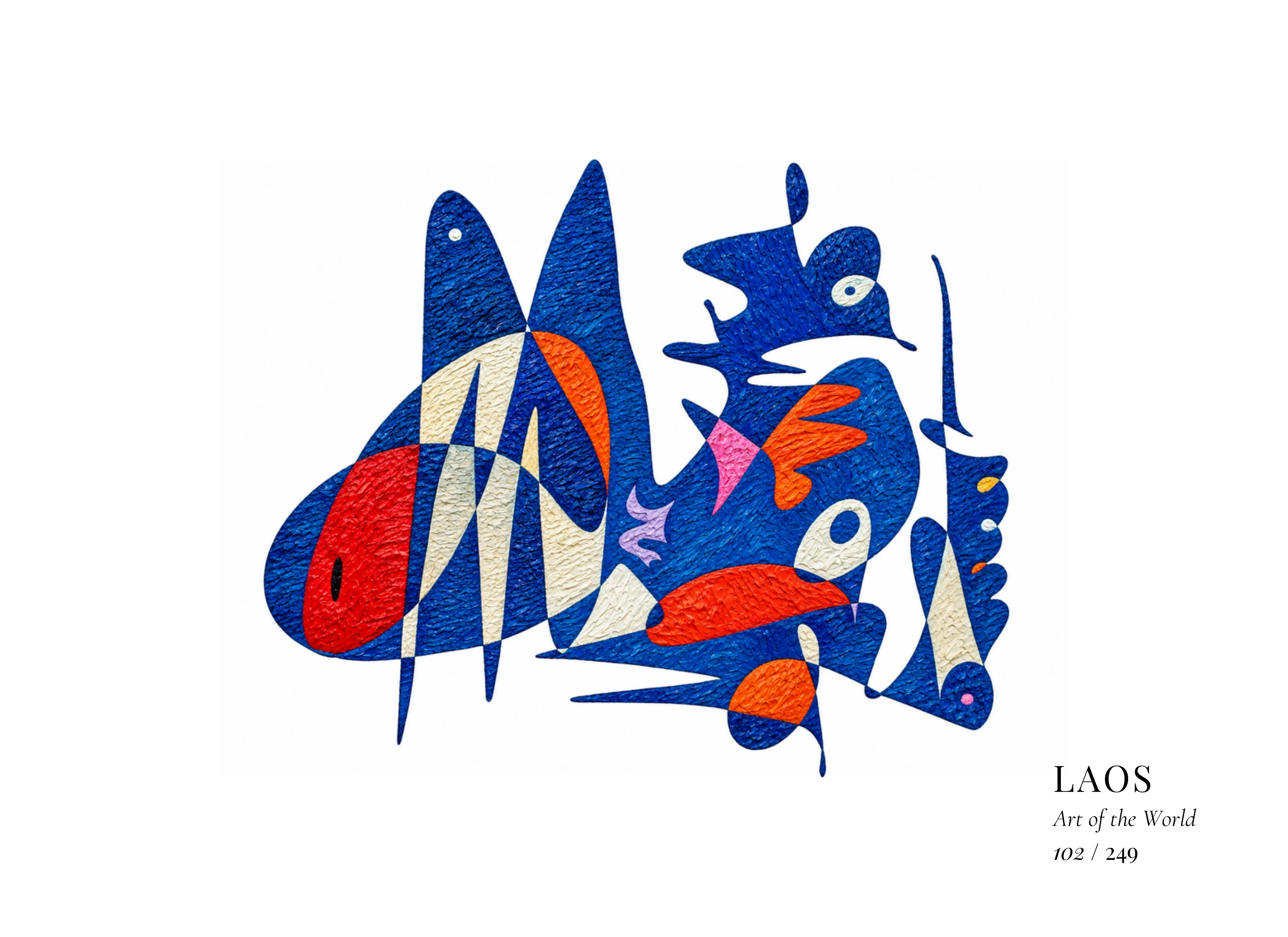 Obra sobre Laos de Gheorghe Virtosu, de la serie Art of the World