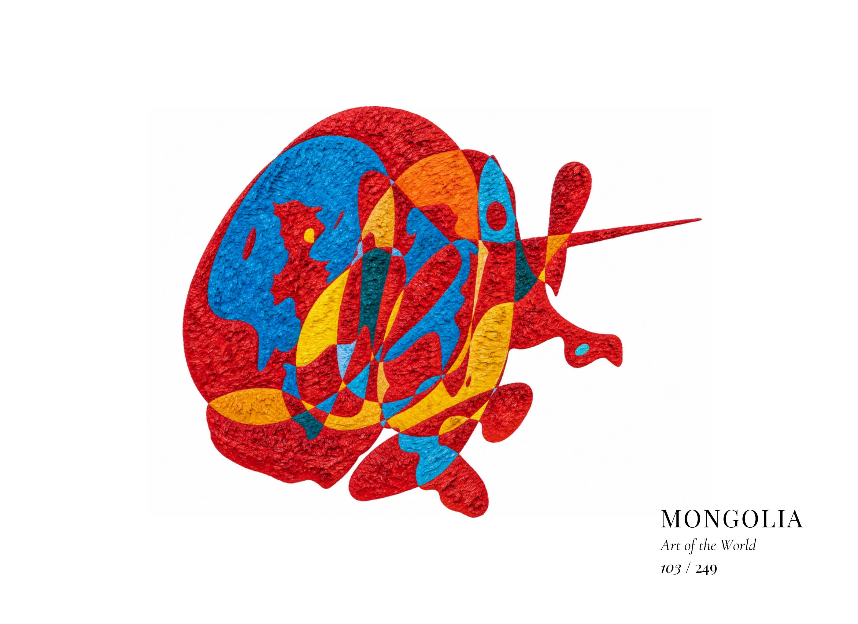 Obra sobre Mongolia de Gheorghe Virtosu, de la serie Art of the World
