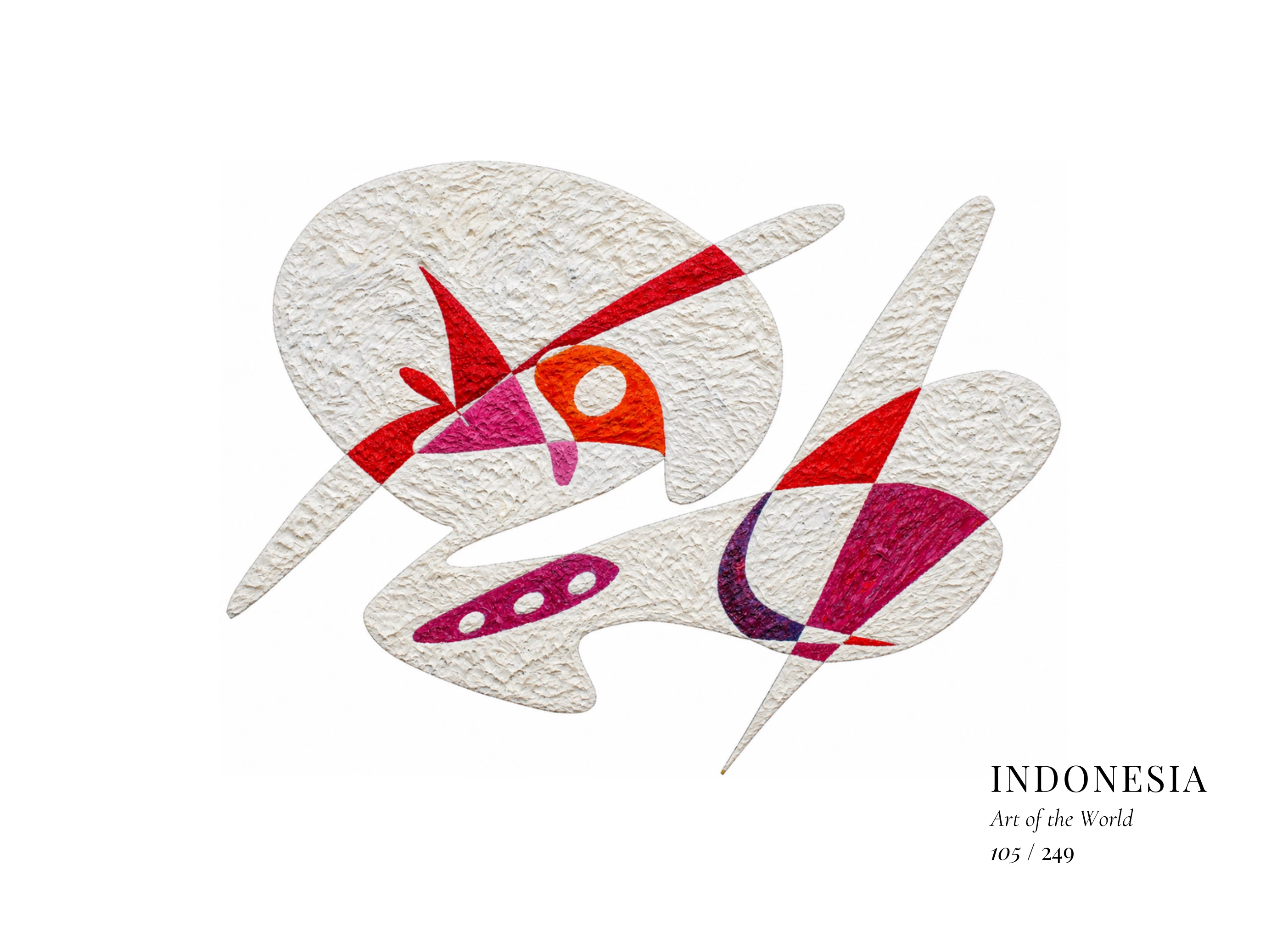 Obra sobre Indonesia de Gheorghe Virtosu, de la serie Art of the World