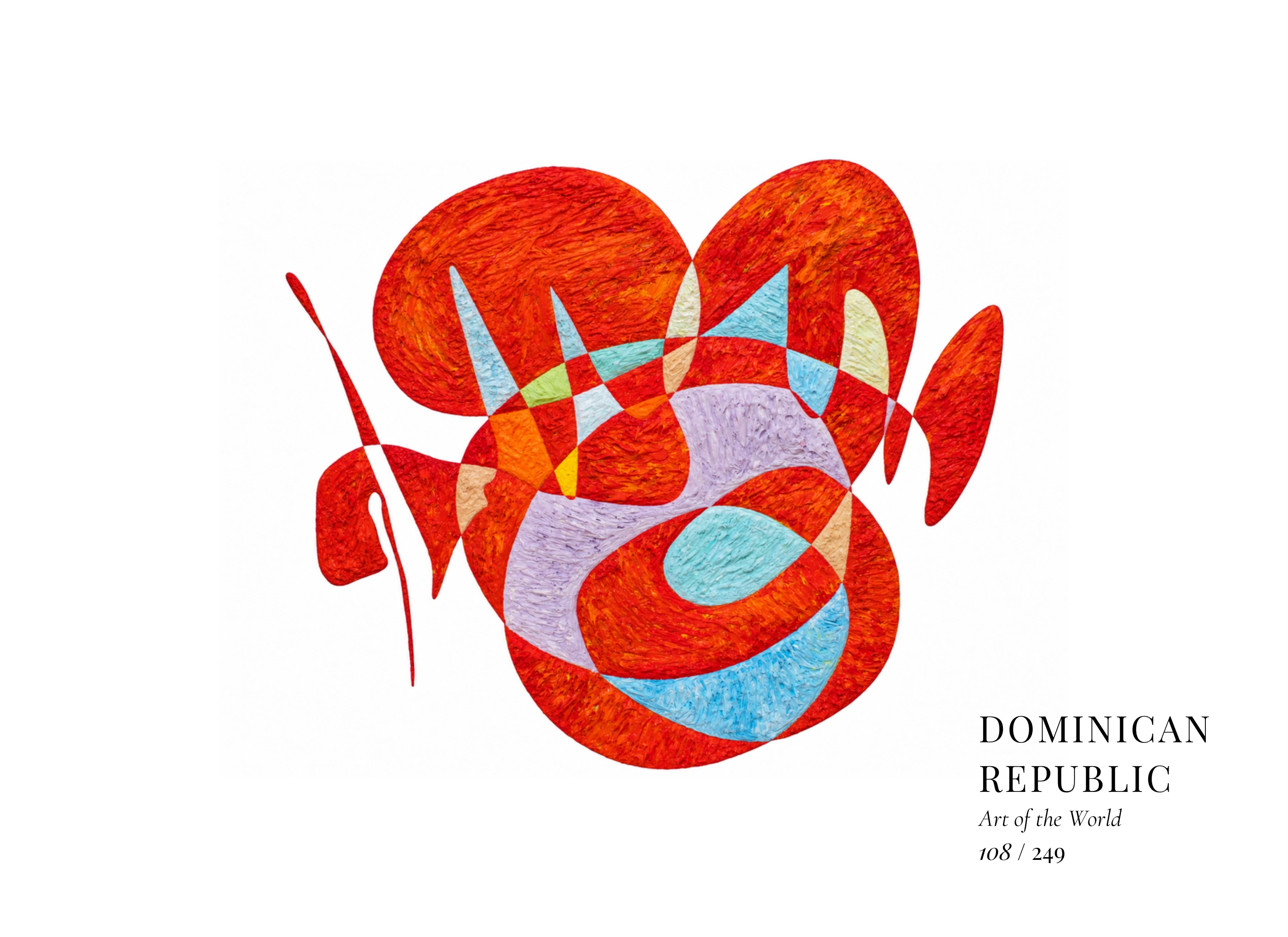 Obra sobre República Dominicana de Gheorghe Virtosu, de la serie Art of the World