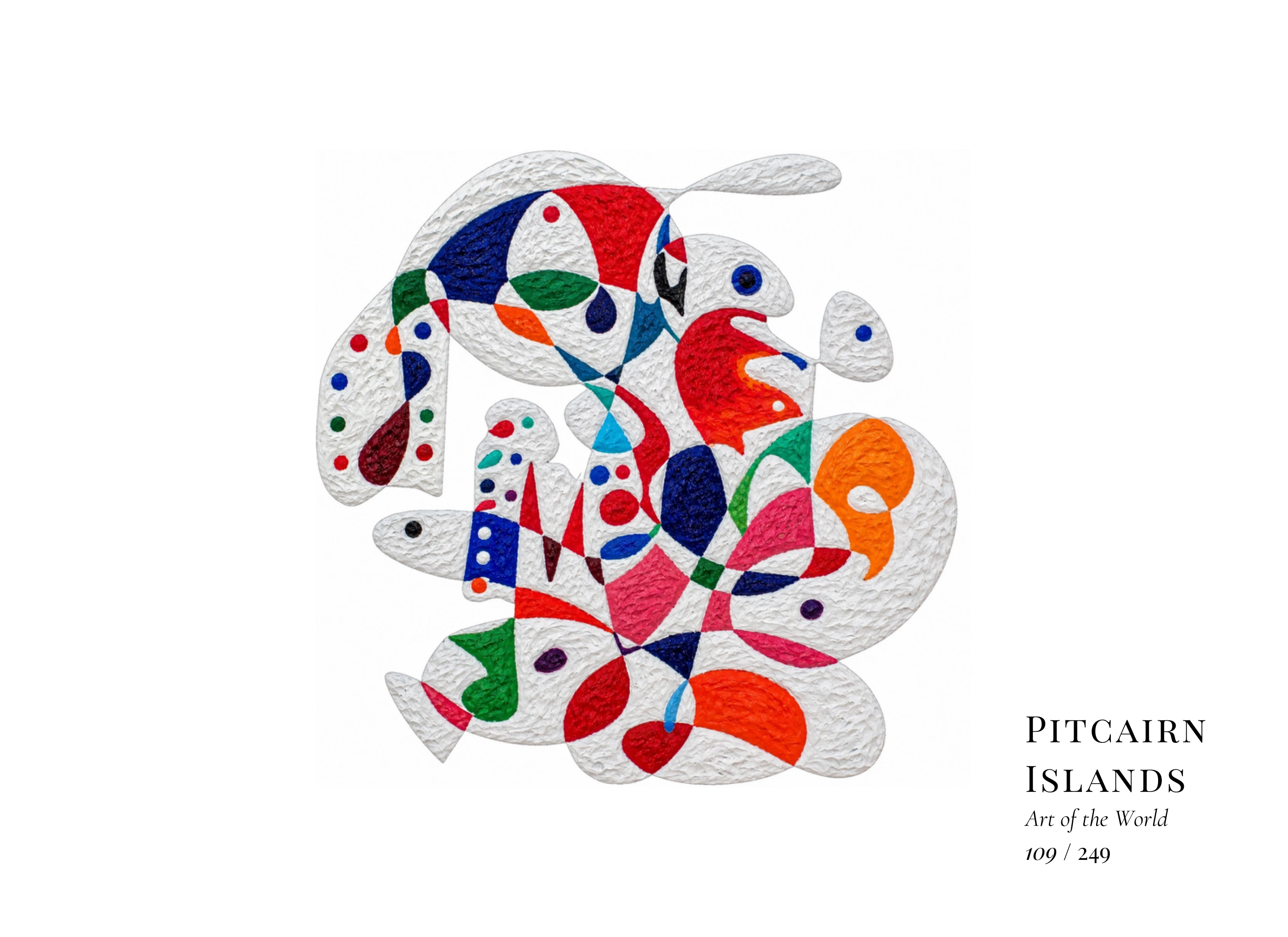 Obra sobre Islas Pitcairn de Gheorghe Virtosu, de la serie Art of the World