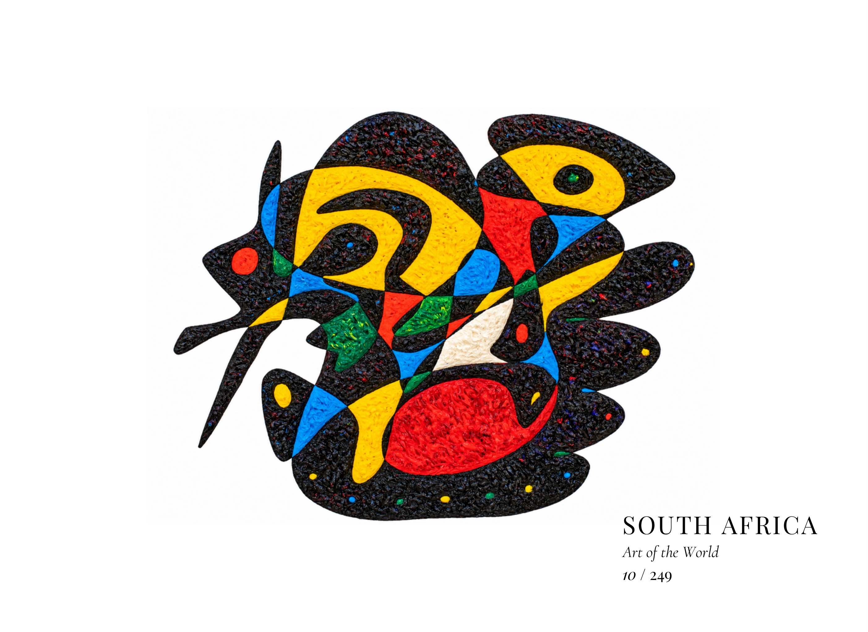Obra sobre Sudáfrica de Gheorghe Virtosu, de la serie Art of the World