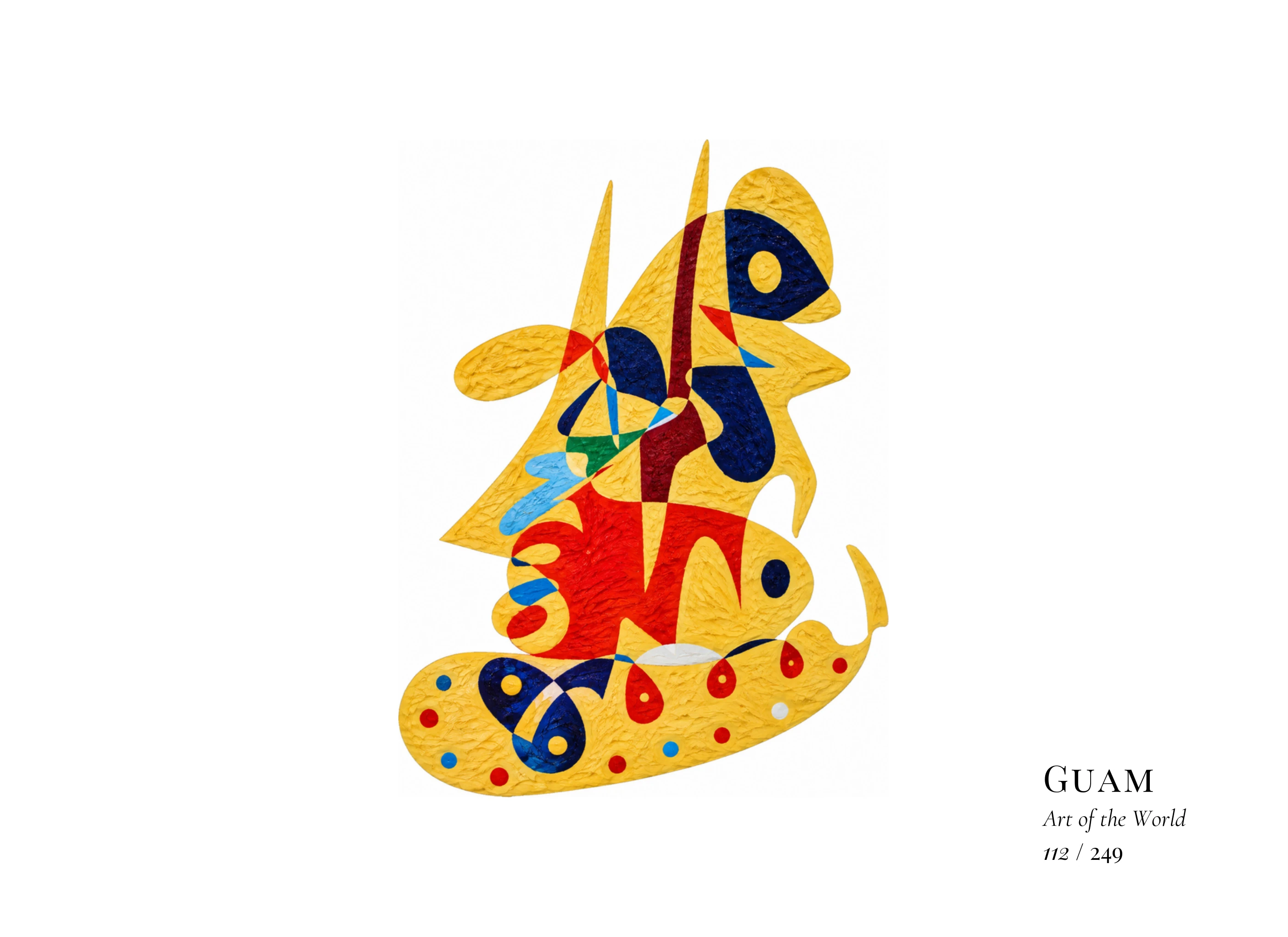 Obra sobre Guam de Gheorghe Virtosu, de la serie Art of the World