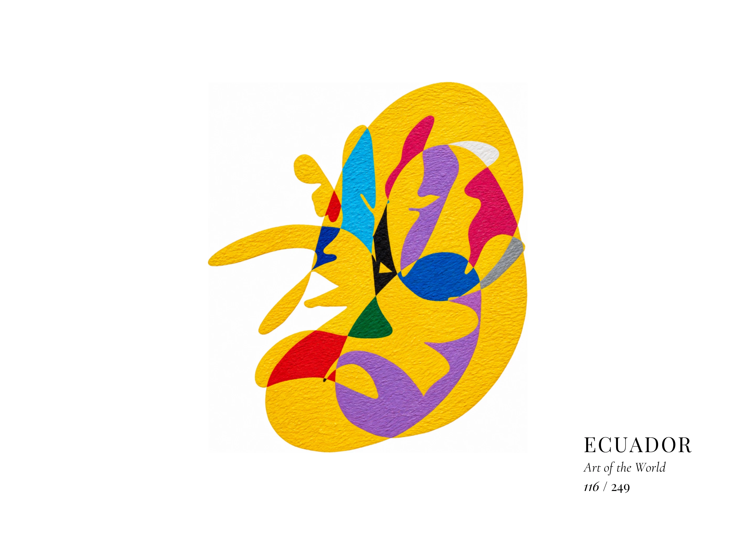 Obra sobre Ecuador de Gheorghe Virtosu, de la serie Art of the World