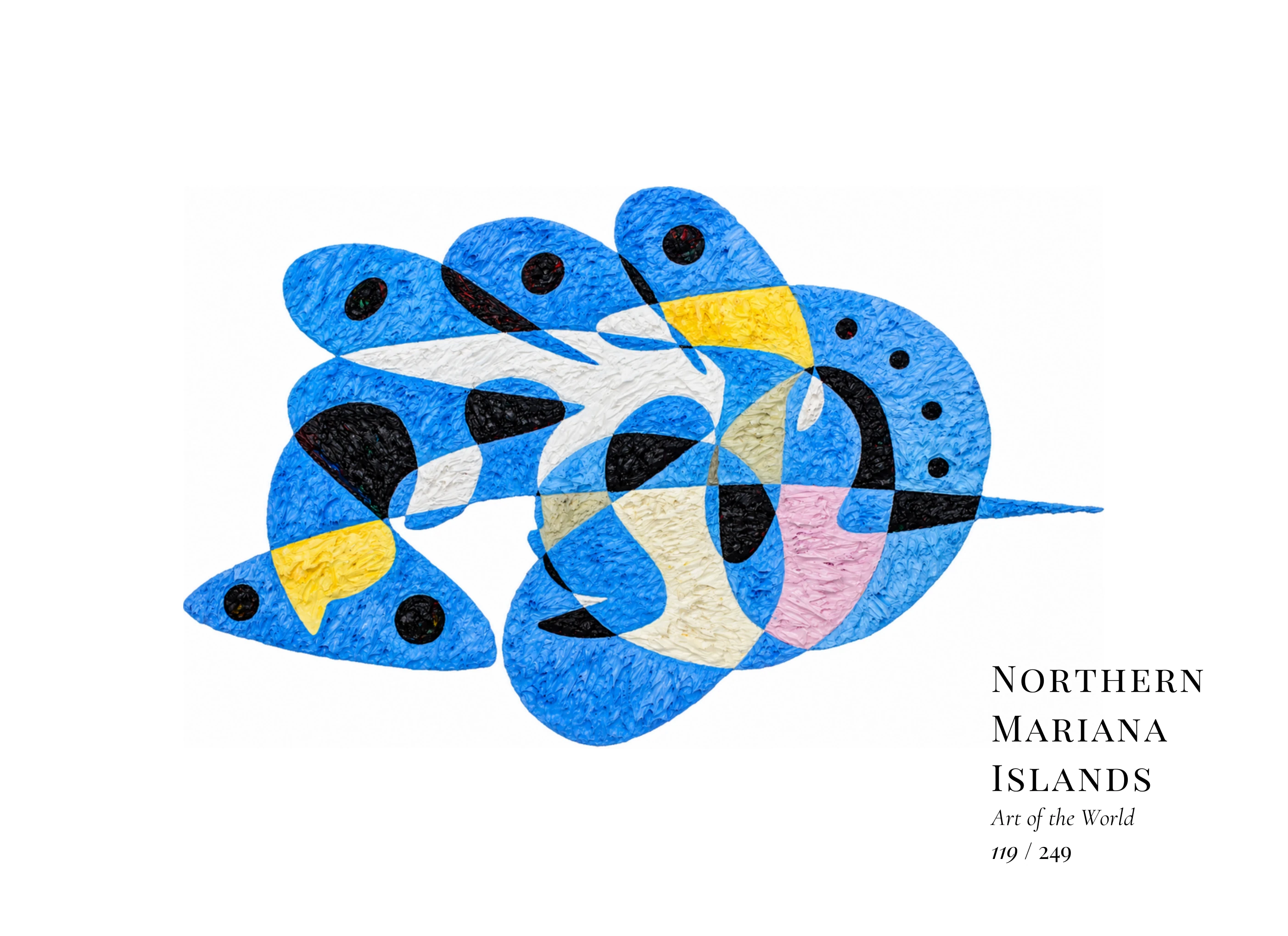 Obra sobre Islas Marianas del Norte de Gheorghe Virtosu, de la serie Art of the World
