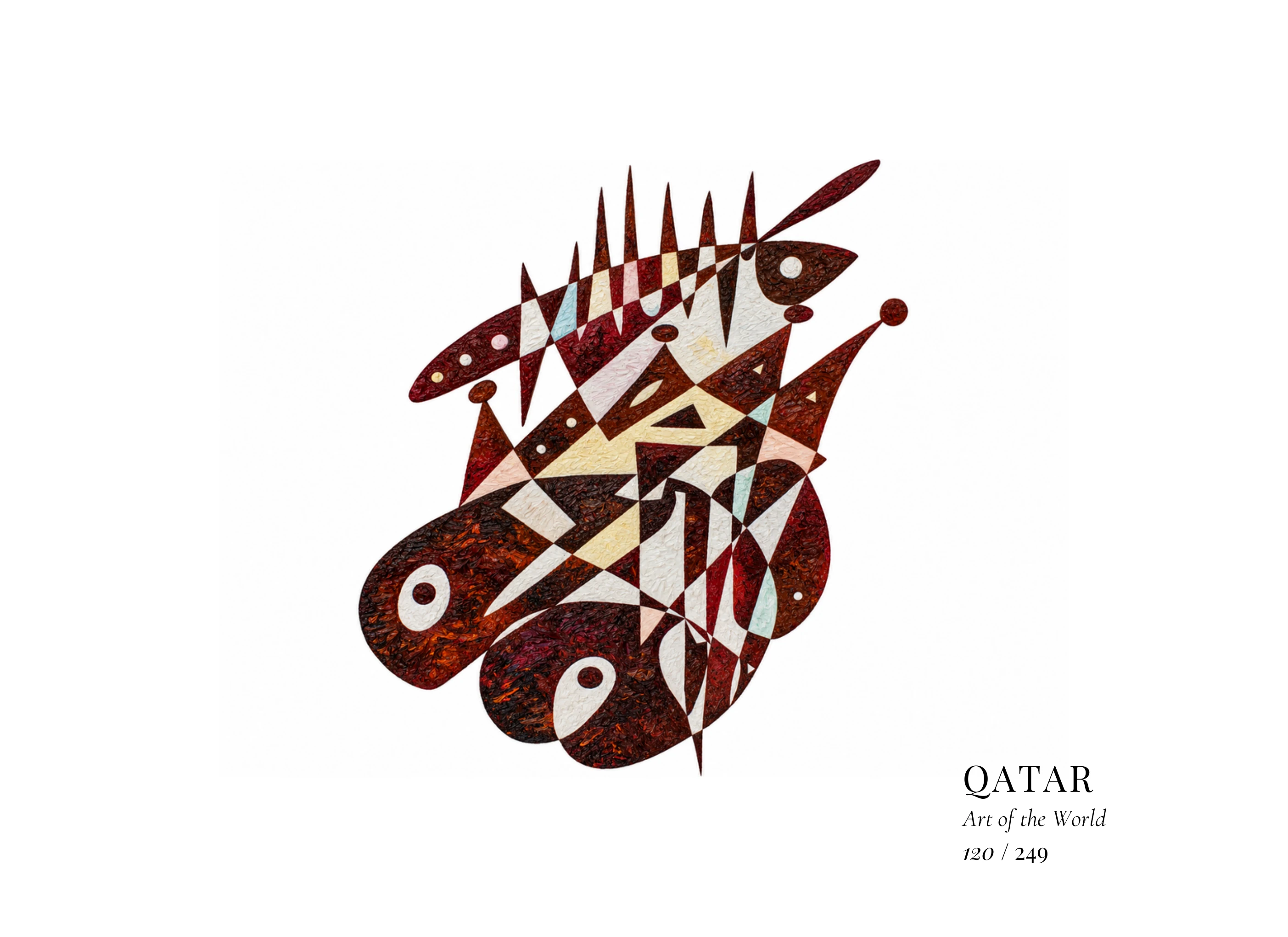 Obra sobre Catar de Gheorghe Virtosu, de la serie Art of the World