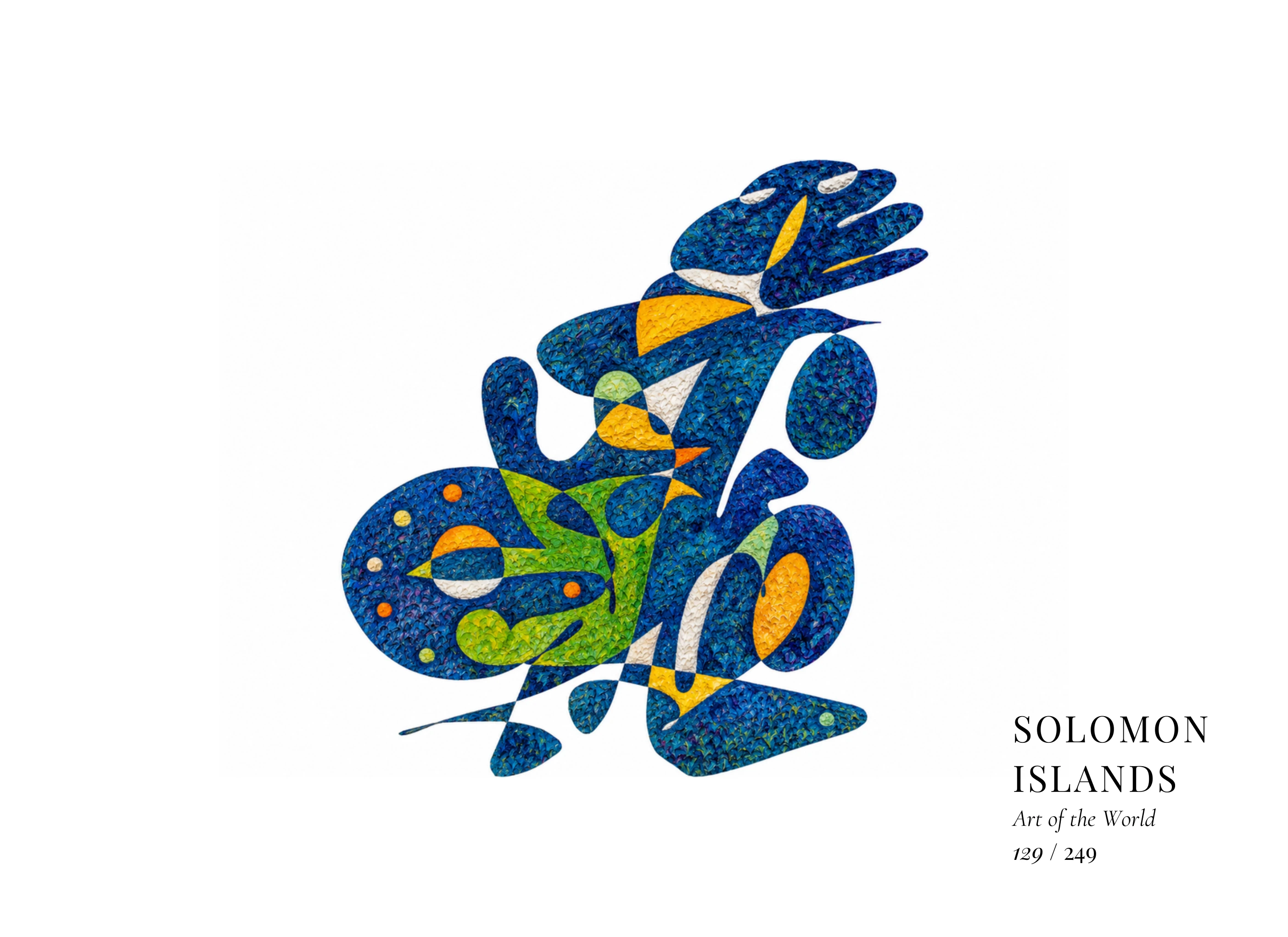 Obra sobre Islas Salomón de Gheorghe Virtosu, de la serie Art of the World