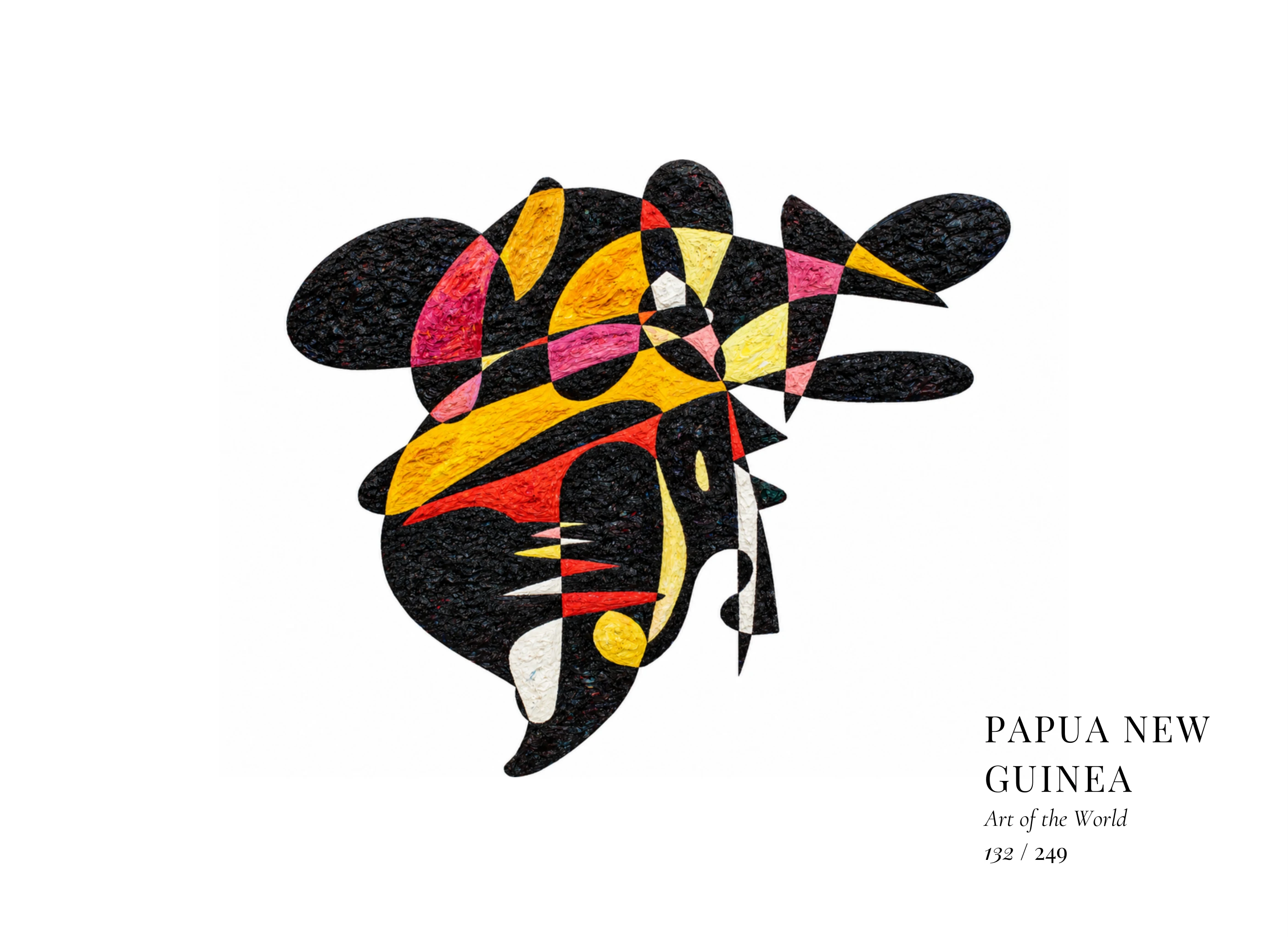 Obra sobre Papúa Nueva Guinea de Gheorghe Virtosu, de la serie Art of the World