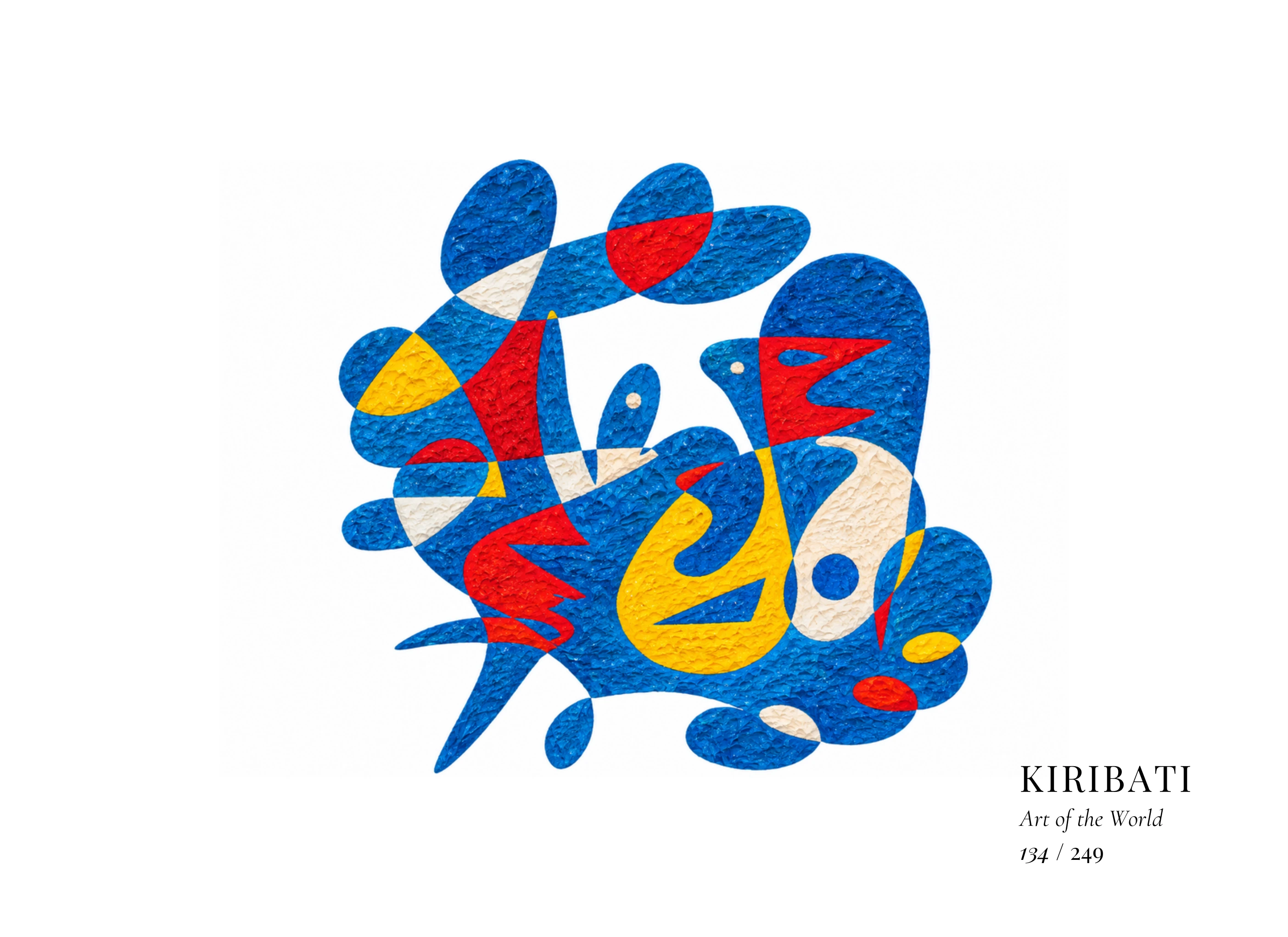 Obra sobre Kiribati de Gheorghe Virtosu, de la serie Art of the World