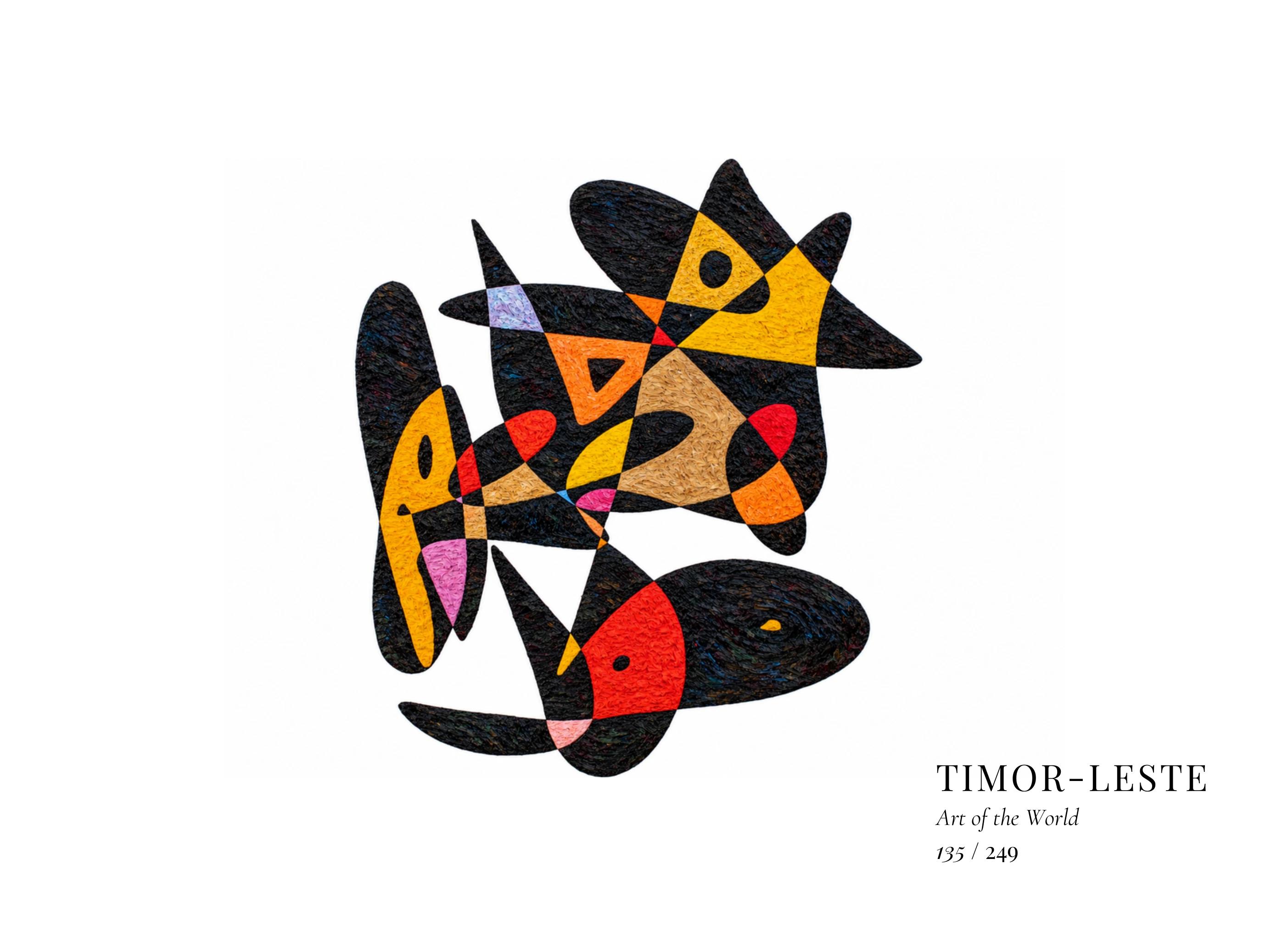 Obra sobre Timor-Leste de Gheorghe Virtosu, de la serie Art of the World