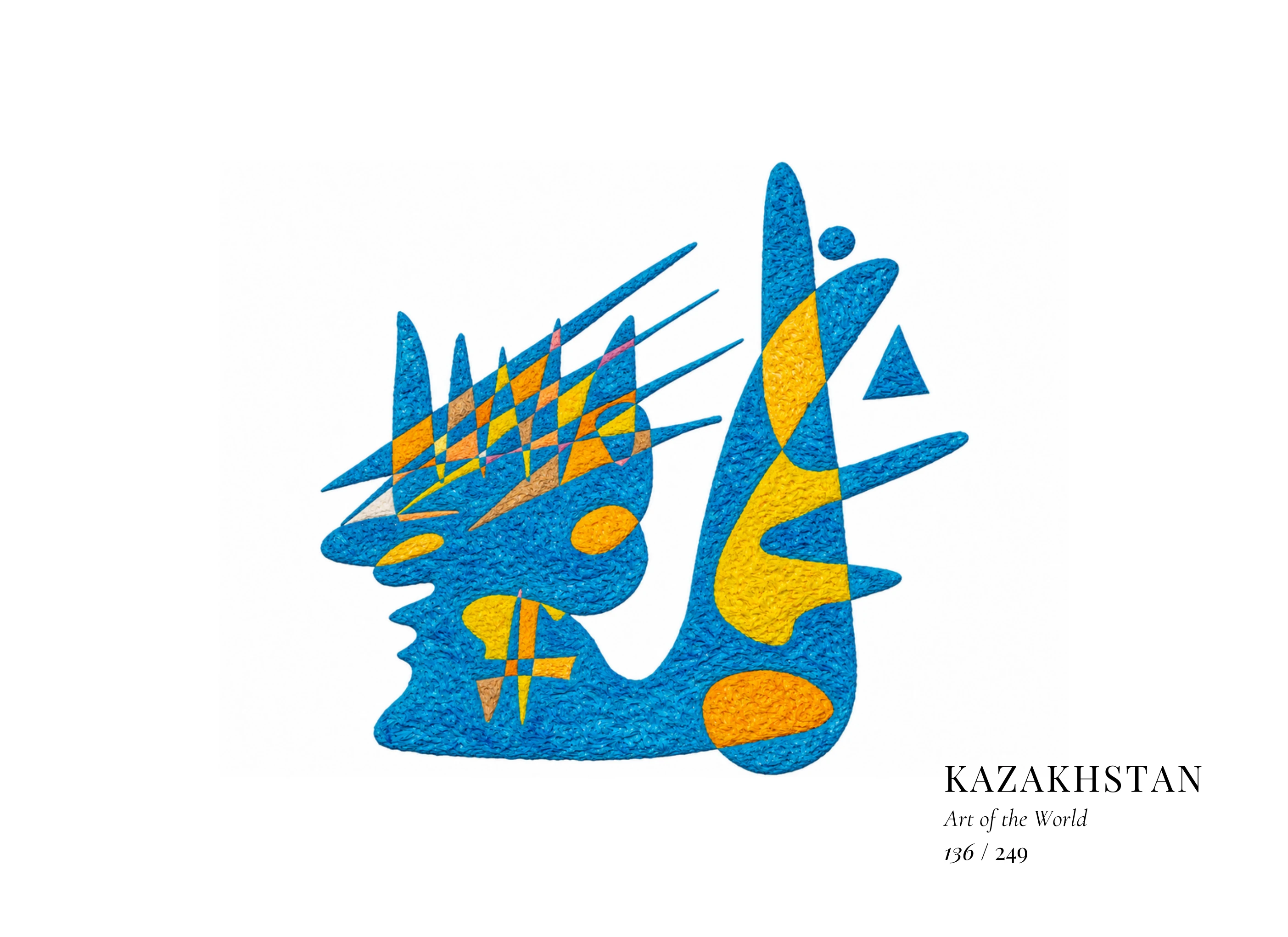 Obra sobre Kazajistán de Gheorghe Virtosu, de la serie Art of the World