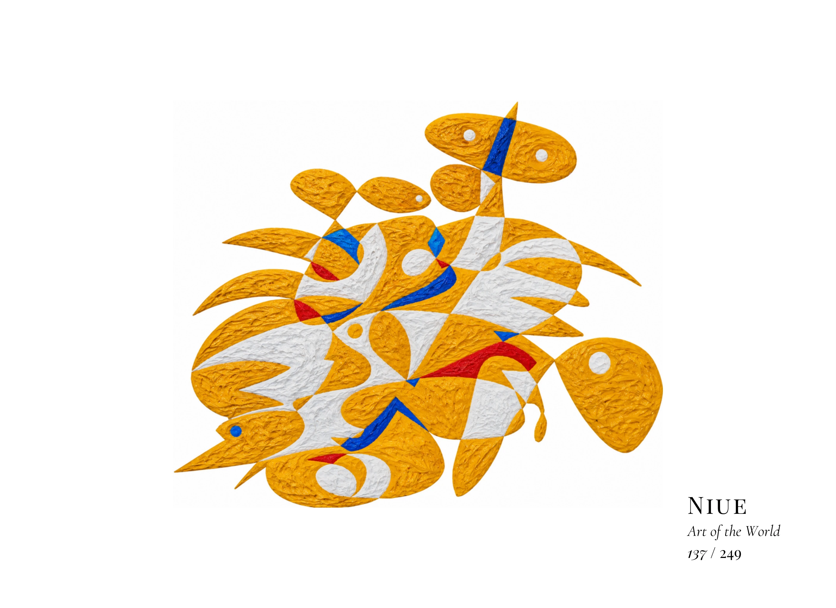 Obra sobre Niue de Gheorghe Virtosu, de la serie Art of the World