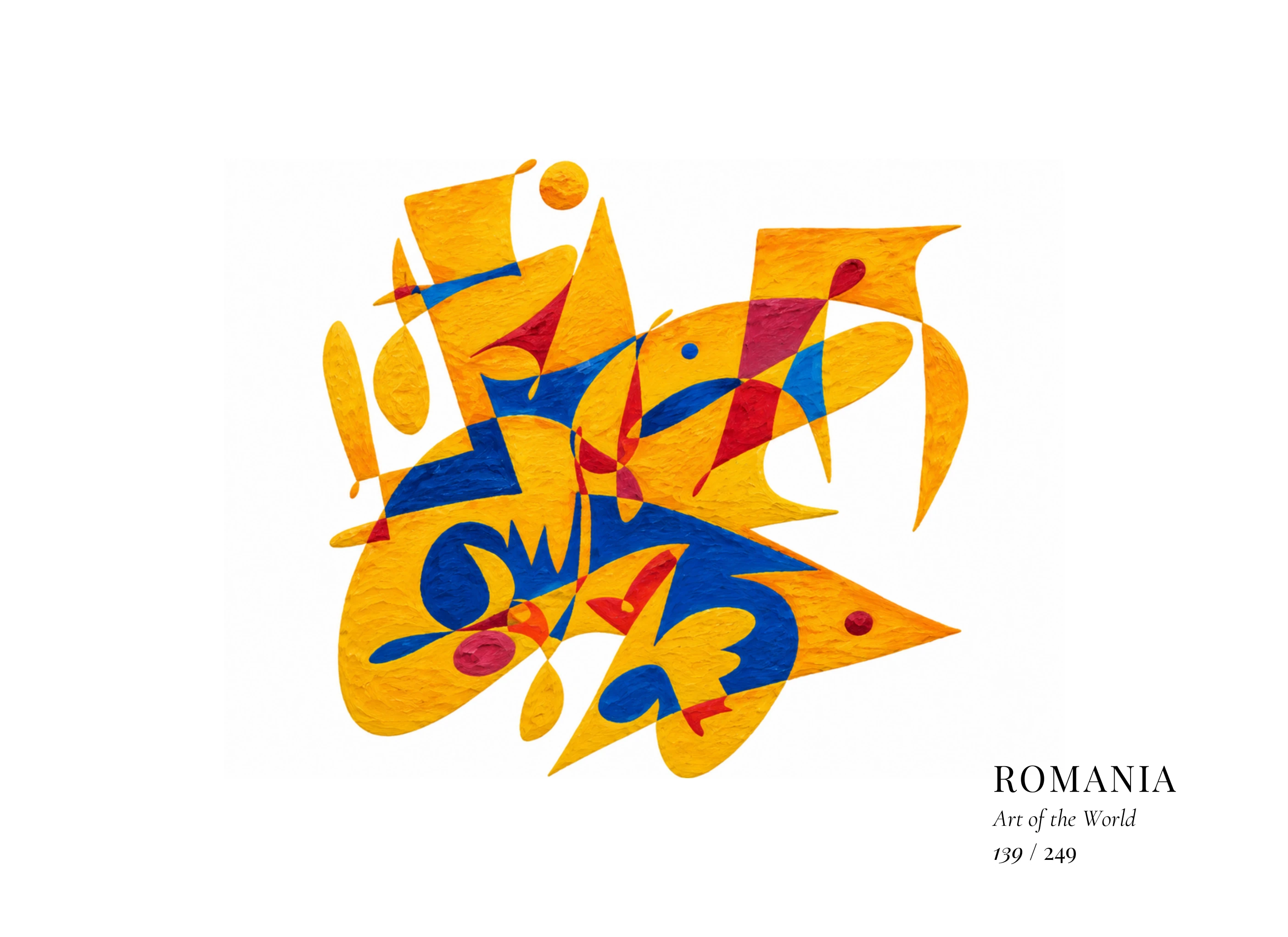 Obra sobre Rumanía de Gheorghe Virtosu, de la serie Art of the World