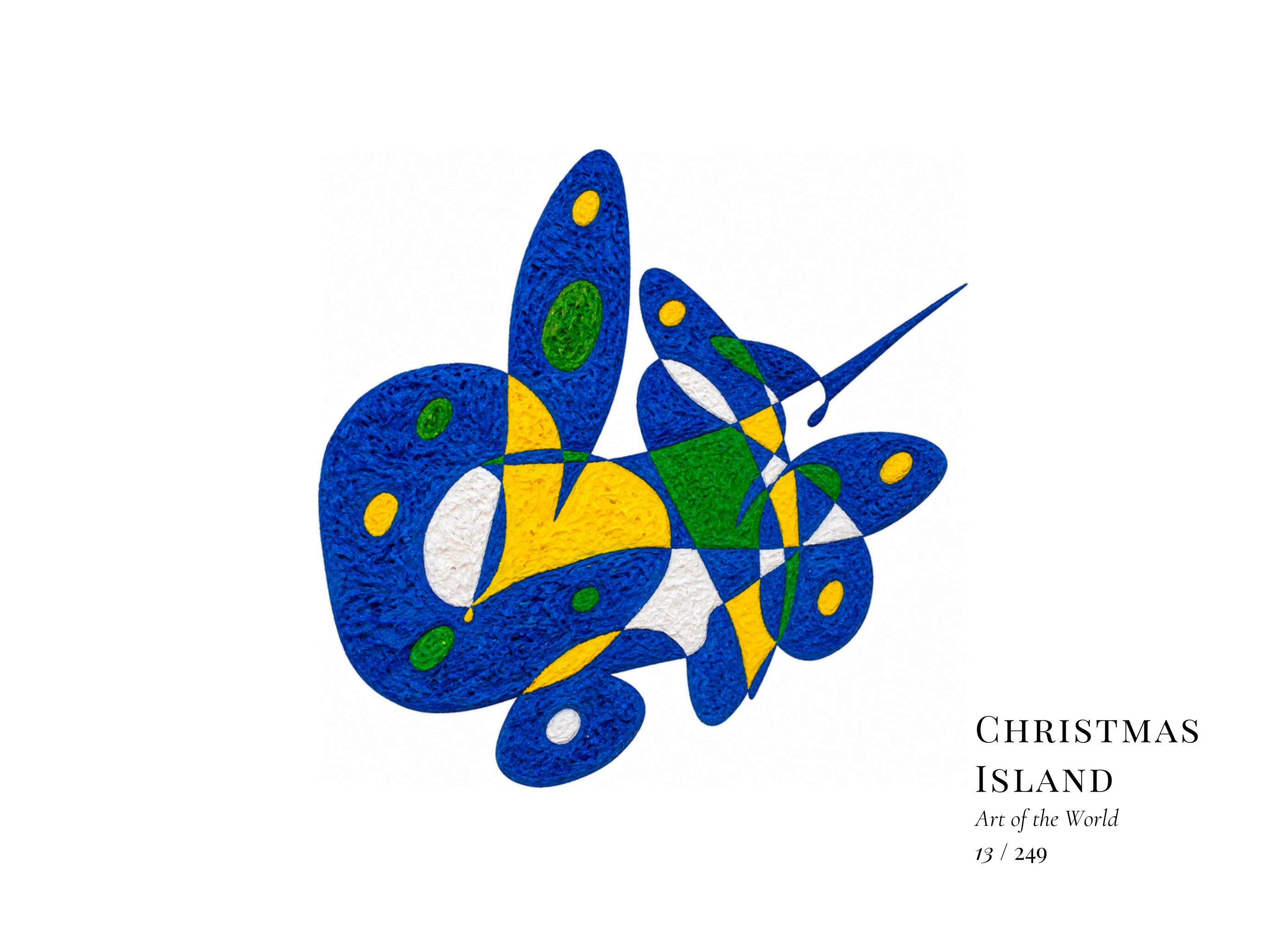 Obra sobre Isla de Navidad de Gheorghe Virtosu, de la serie Art of the World