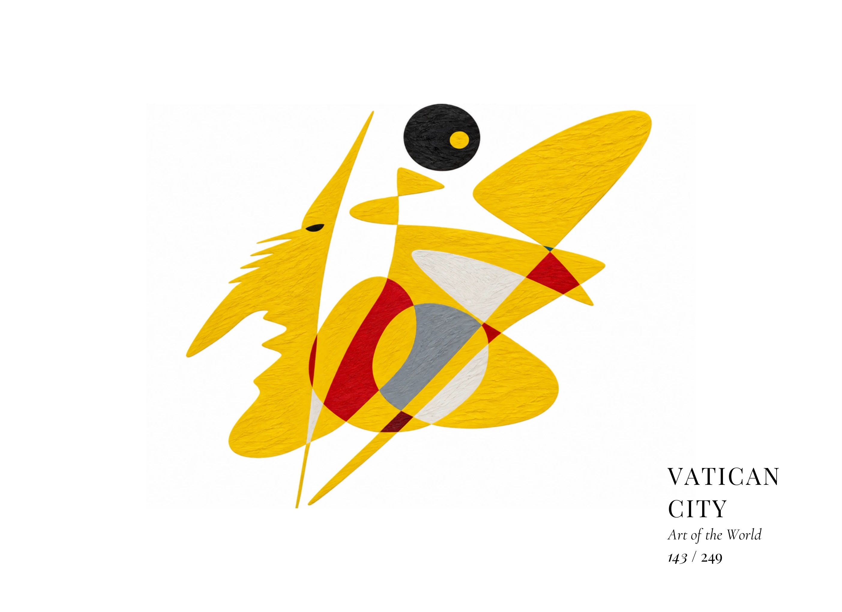 Obra sobre Ciudad del Vaticano de Gheorghe Virtosu, de la serie Art of the World