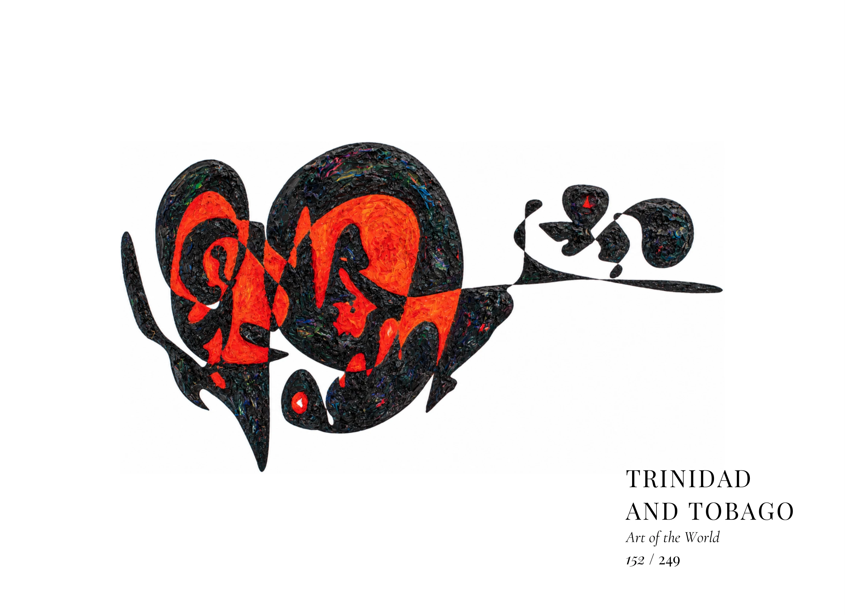 Obra sobre Trinidad y Tobago de Gheorghe Virtosu, de la serie Art of the World
