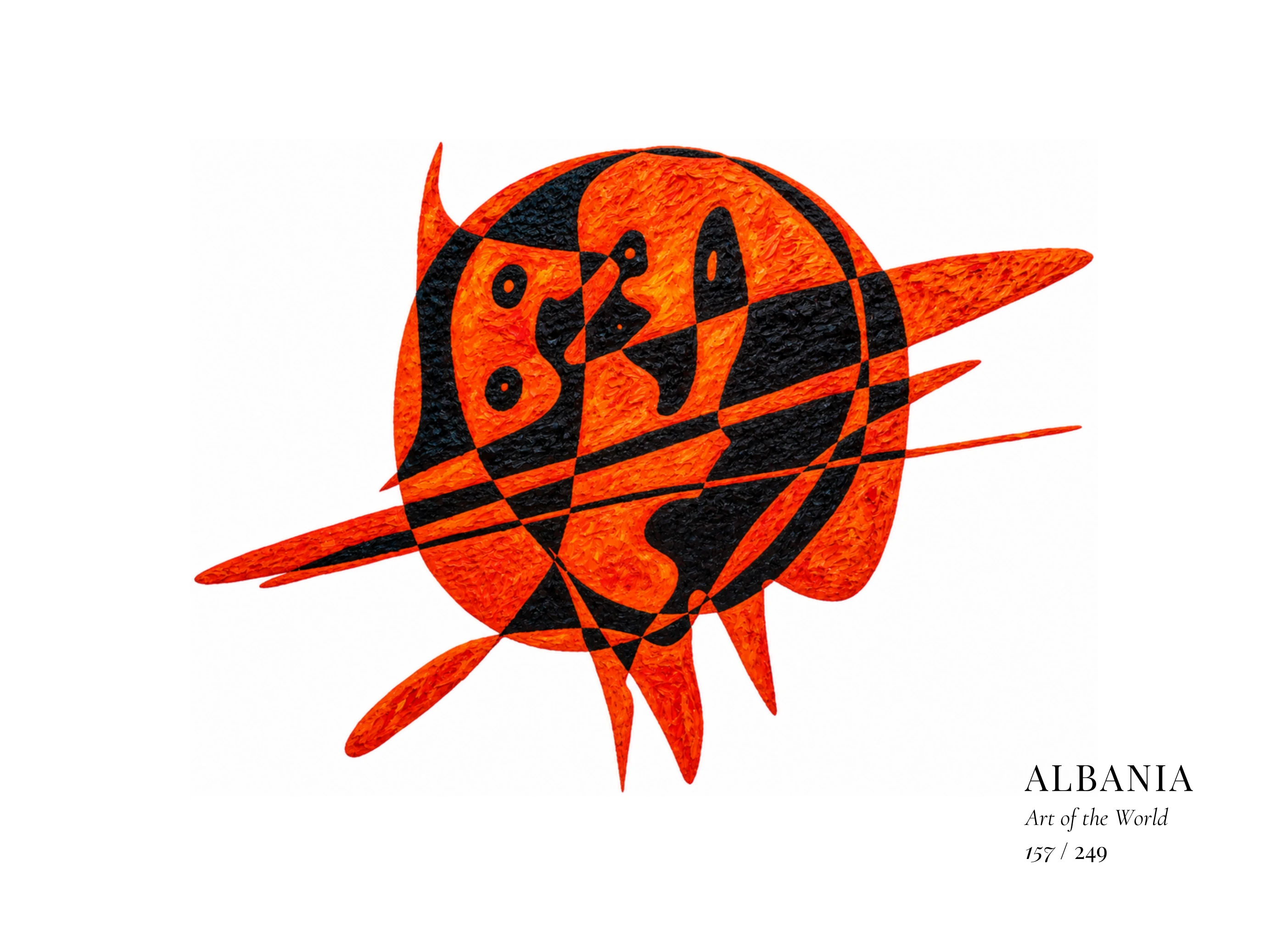 Obra sobre Albania de Gheorghe Virtosu, de la serie Art of the World