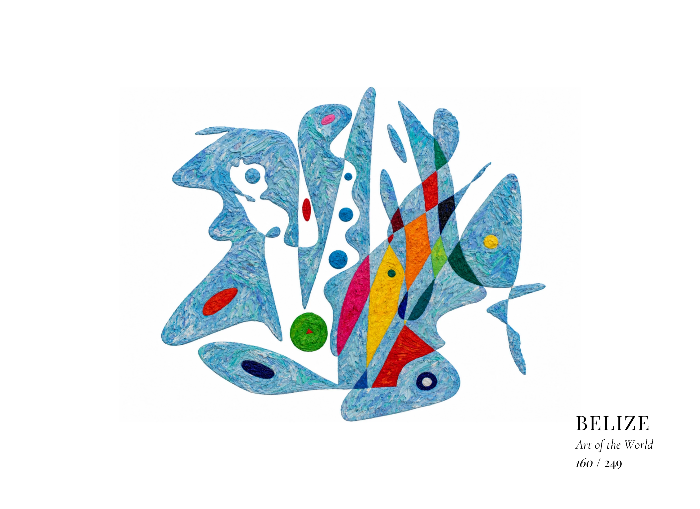 Obra sobre Belice de Gheorghe Virtosu, de la serie Art of the World