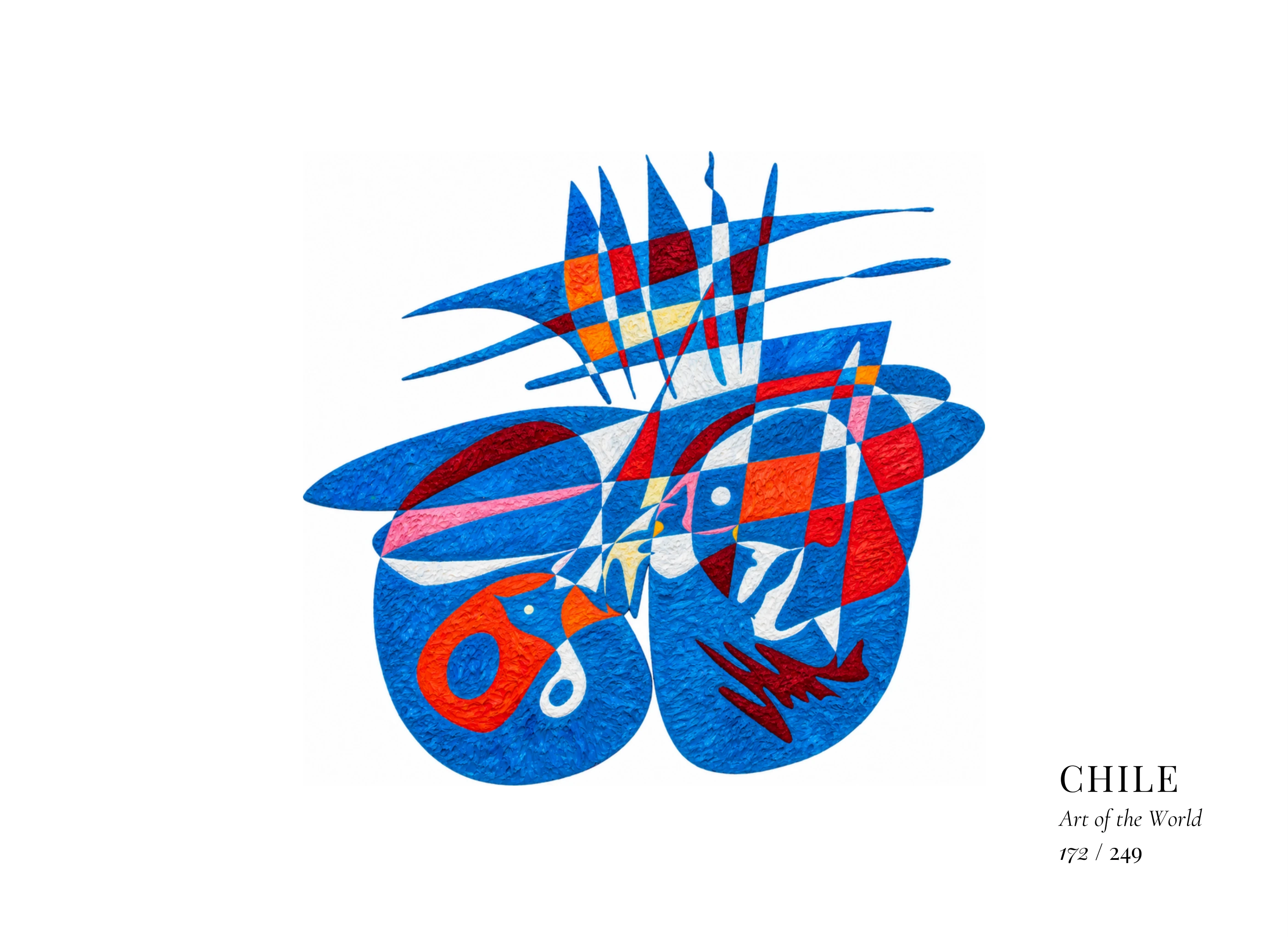 Obra sobre Chile de Gheorghe Virtosu, de la serie Art of the World