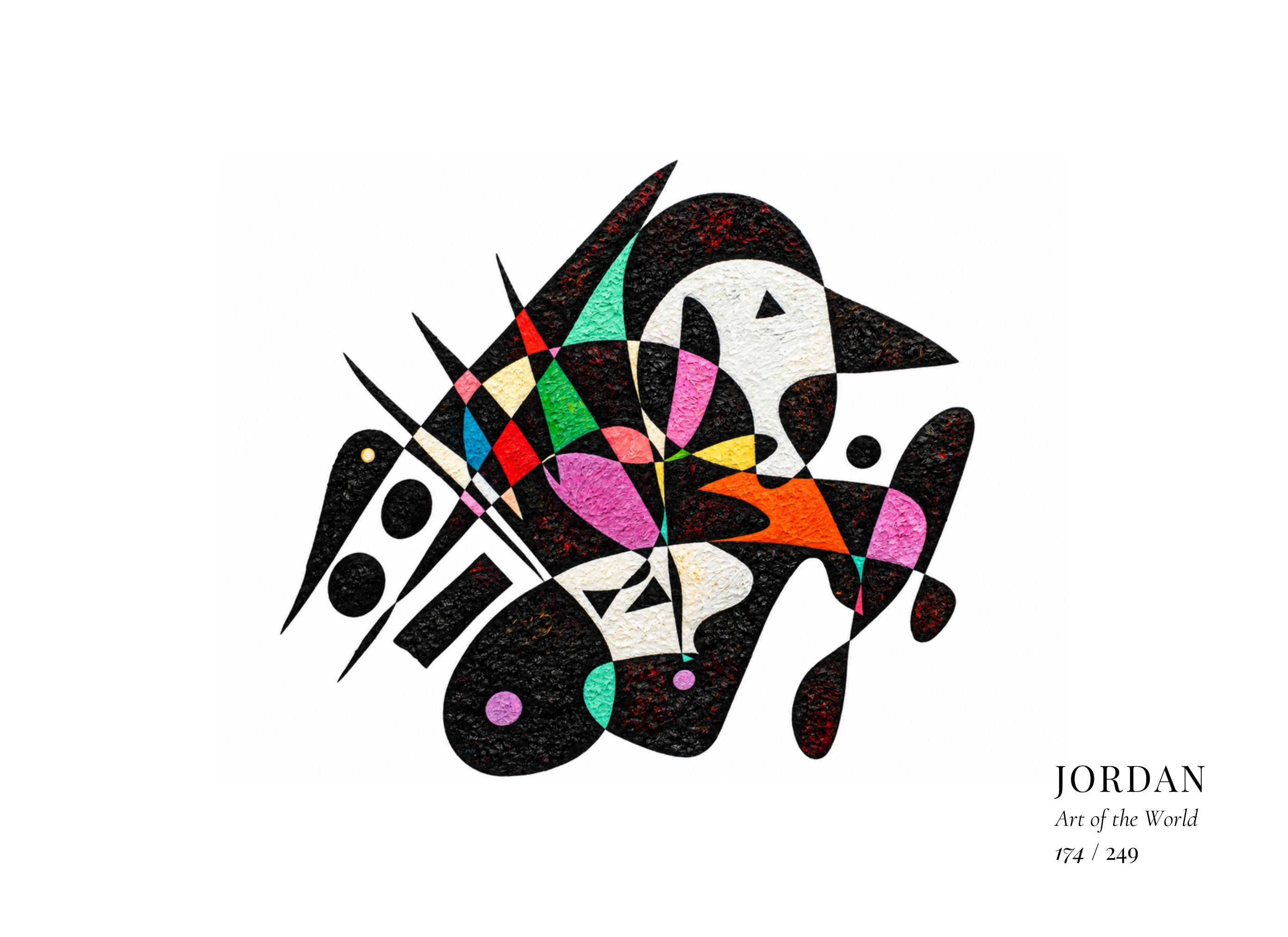 Obra sobre Jordania de Gheorghe Virtosu, de la serie Art of the World