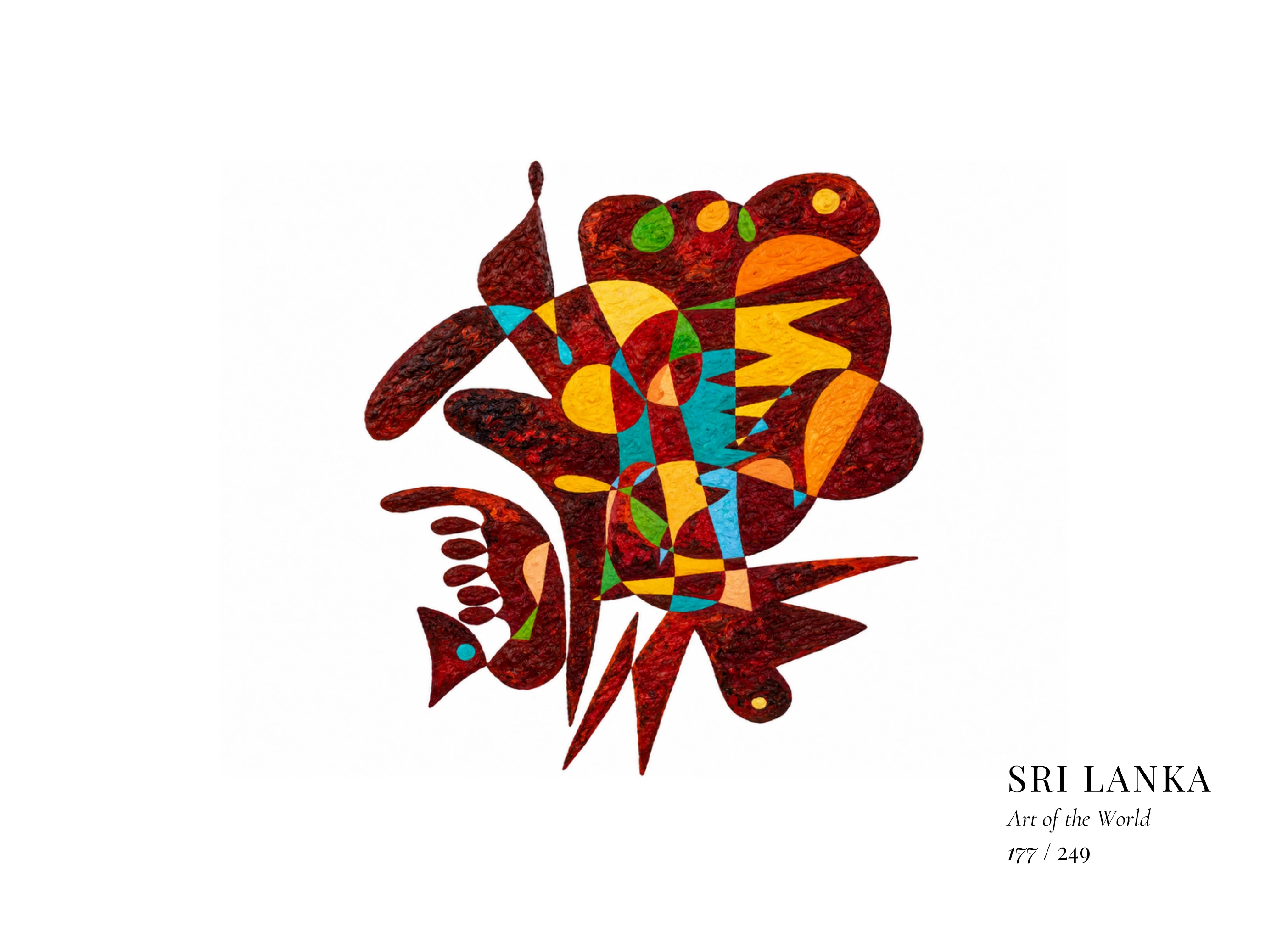 Obra sobre Sri Lanka de Gheorghe Virtosu, de la serie Art of the World