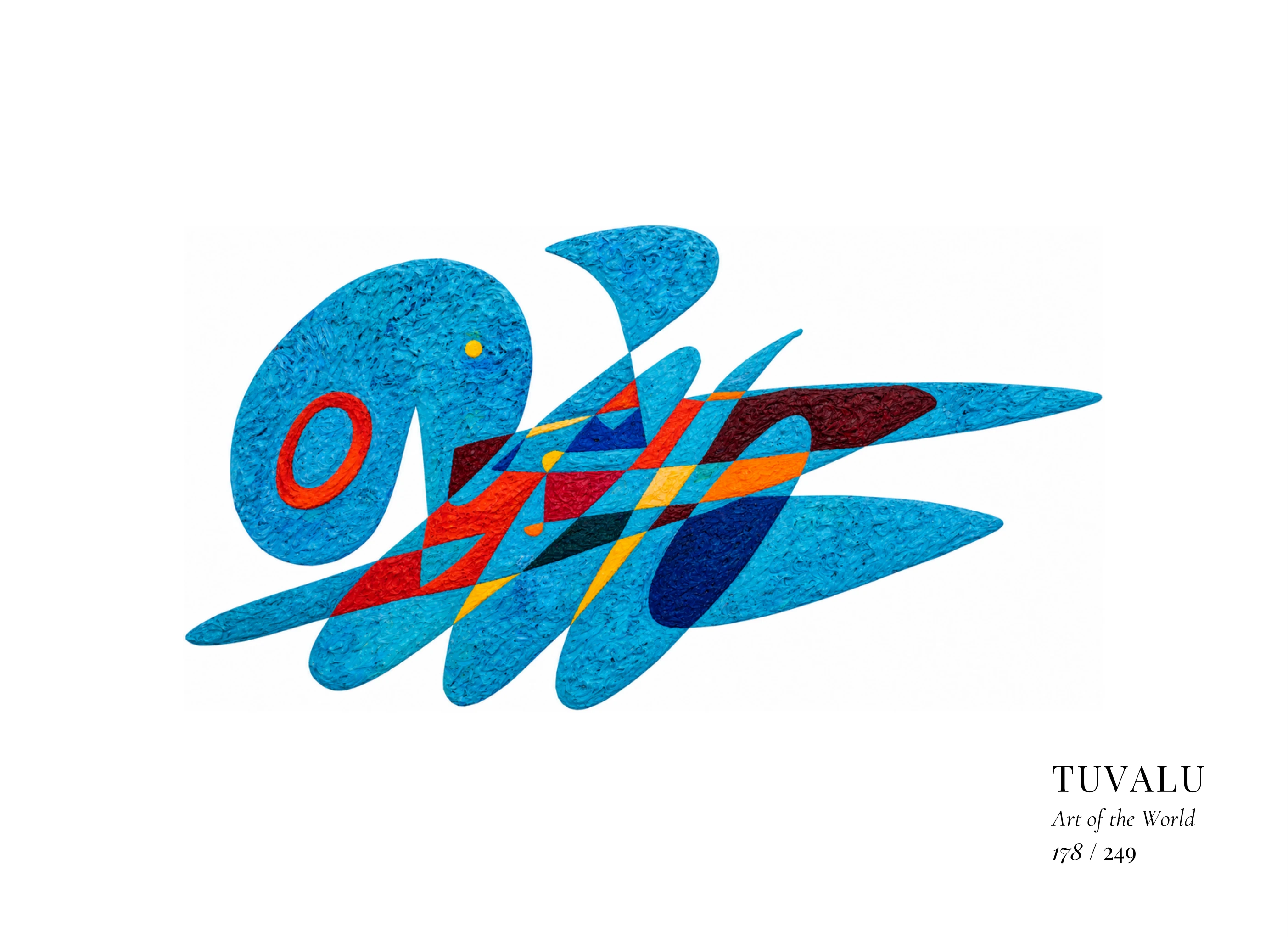 Obra sobre Tuvalu de Gheorghe Virtosu, de la serie Art of the World