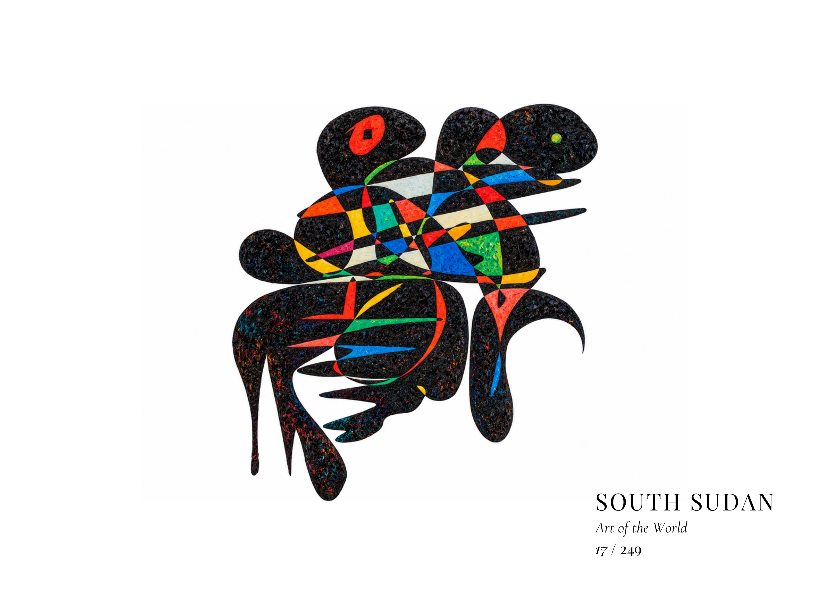 Obra sobre Sudán del Sur de Gheorghe Virtosu, de la serie Art of the World