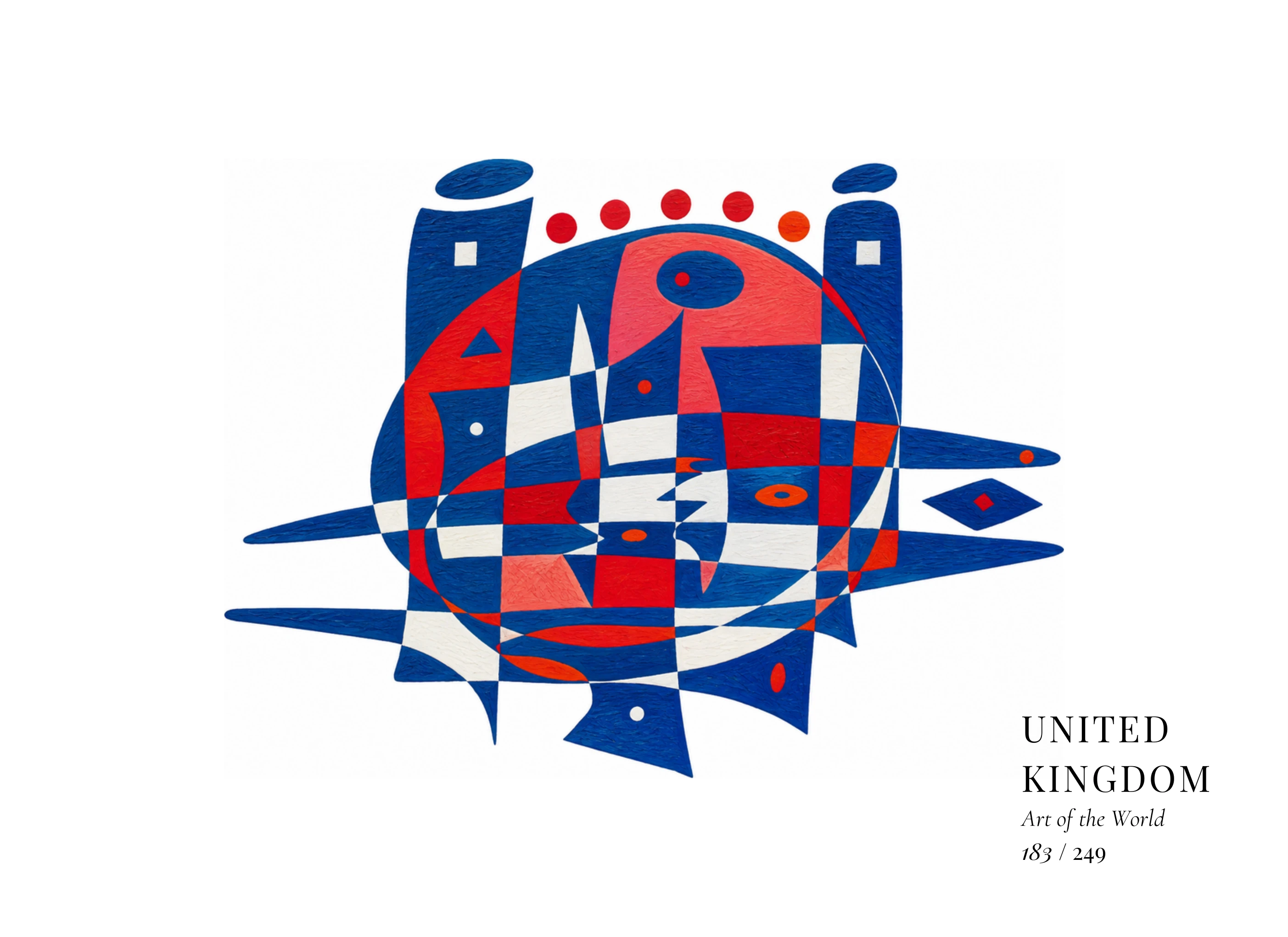 Obra sobre Reino Unido de Gheorghe Virtosu, de la serie Art of the World