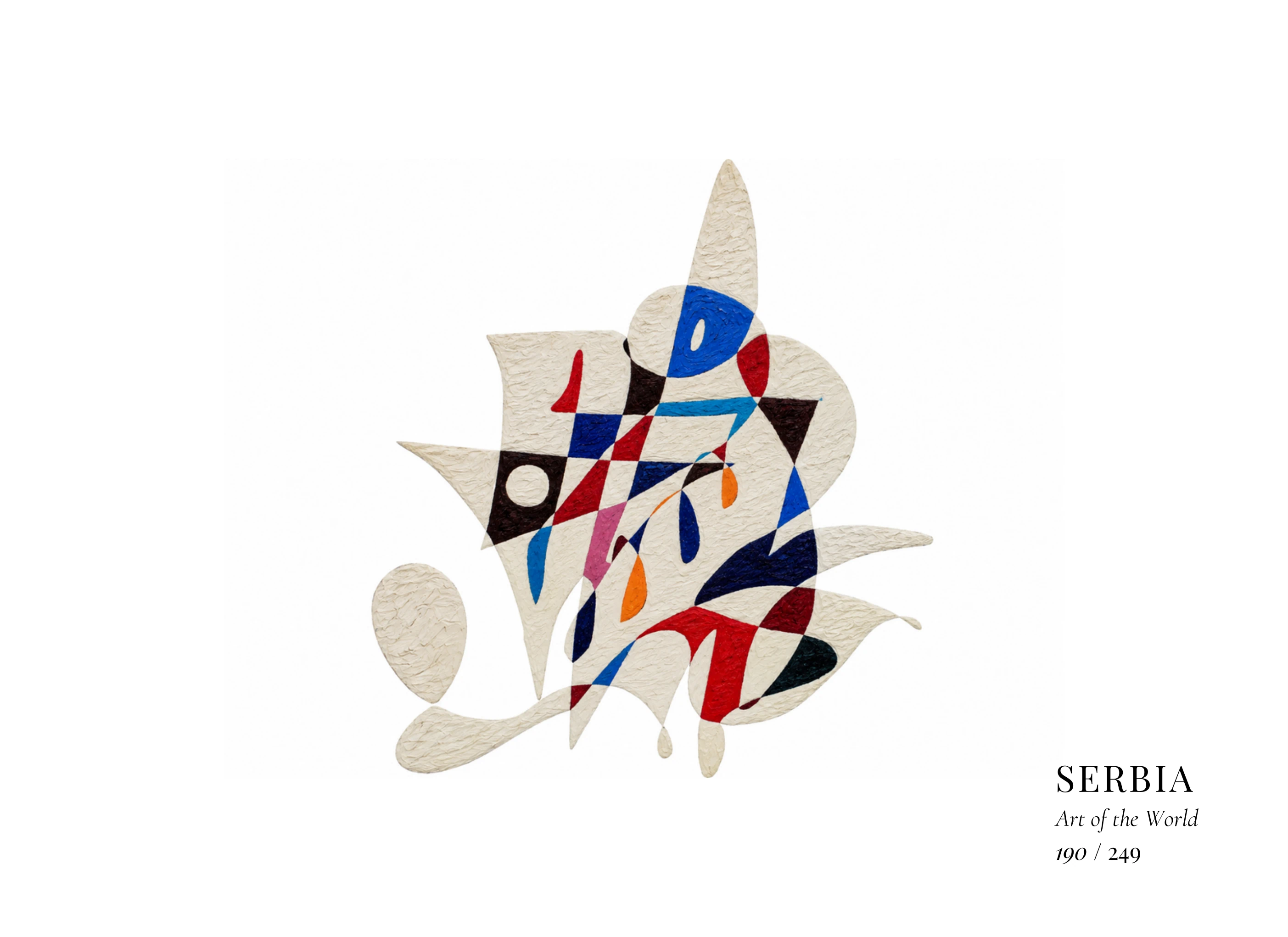 Obra sobre Serbia de Gheorghe Virtosu, de la serie Art of the World