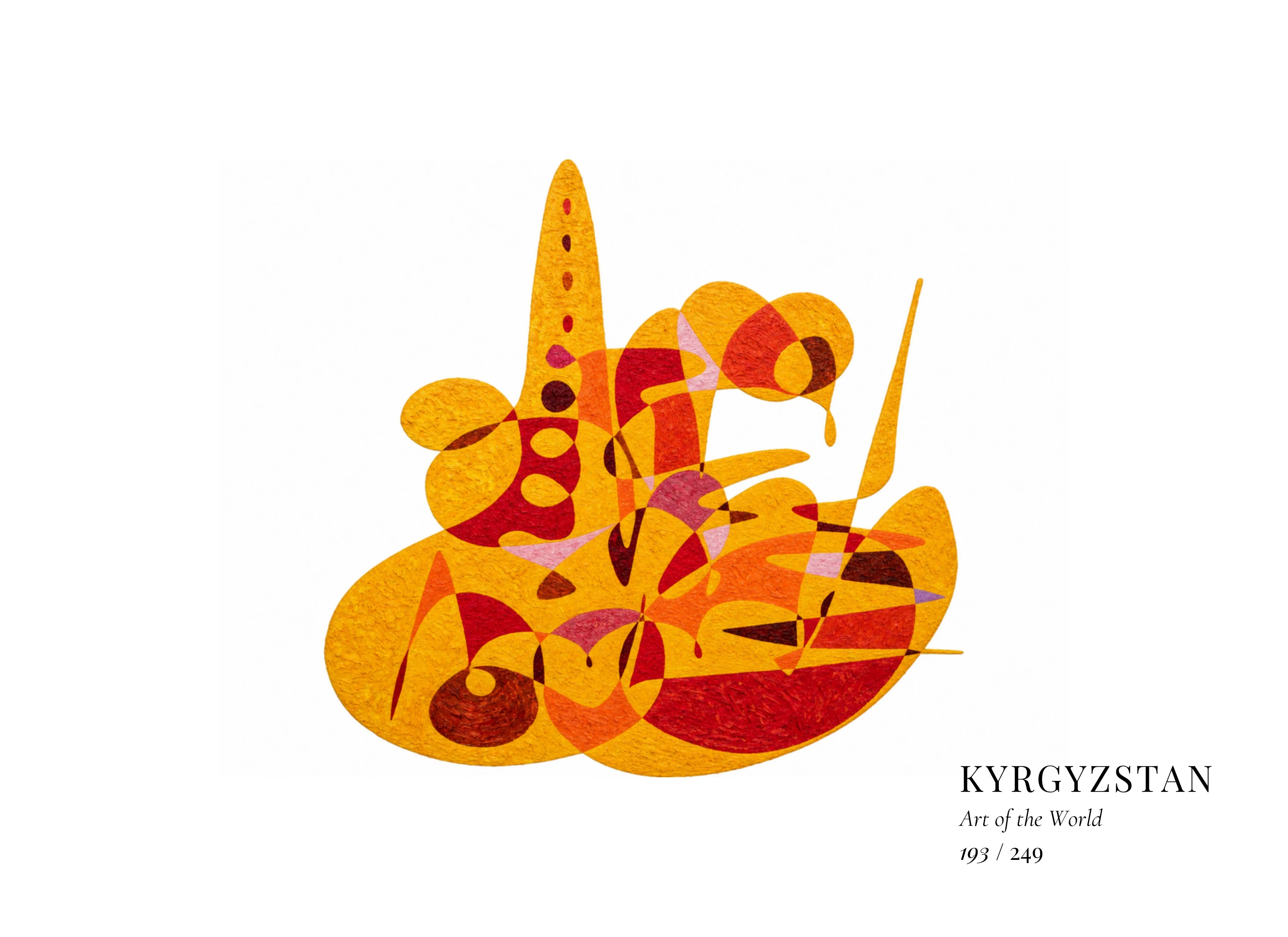 Obra sobre Kirguistán de Gheorghe Virtosu, de la serie Art of the World