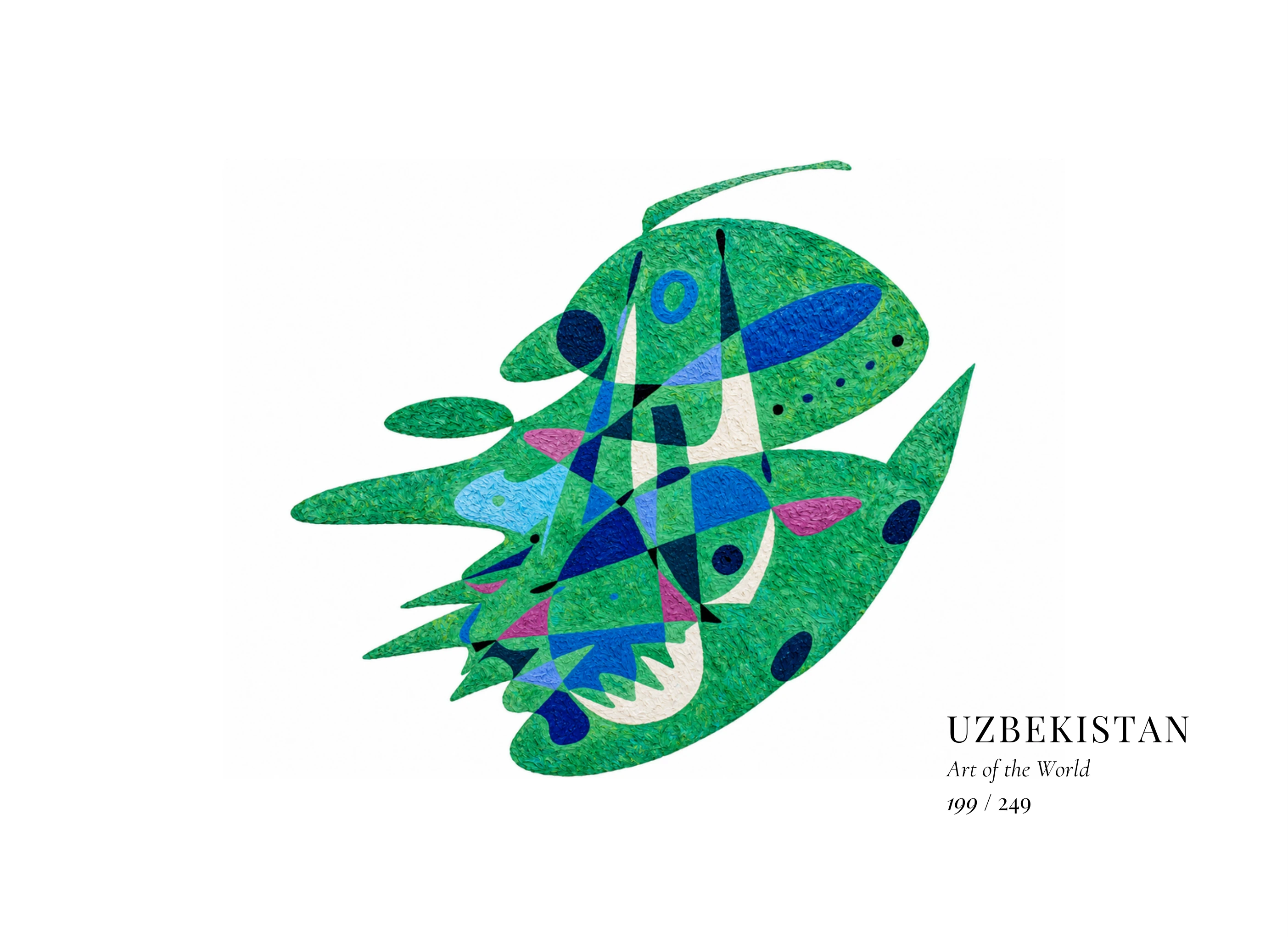 Obra sobre Uzbekistán de Gheorghe Virtosu, de la serie Art of the World