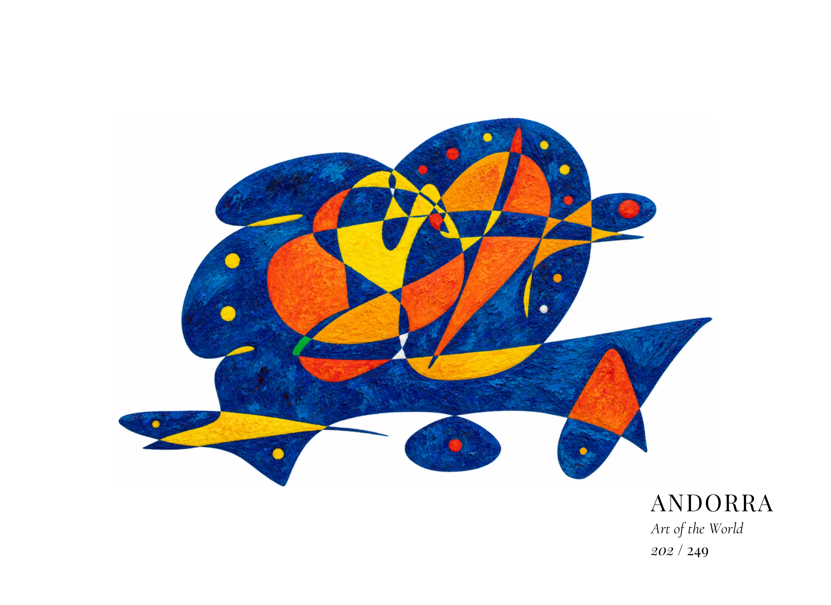 Obra sobre Andorra de Gheorghe Virtosu, de la serie Art of the World