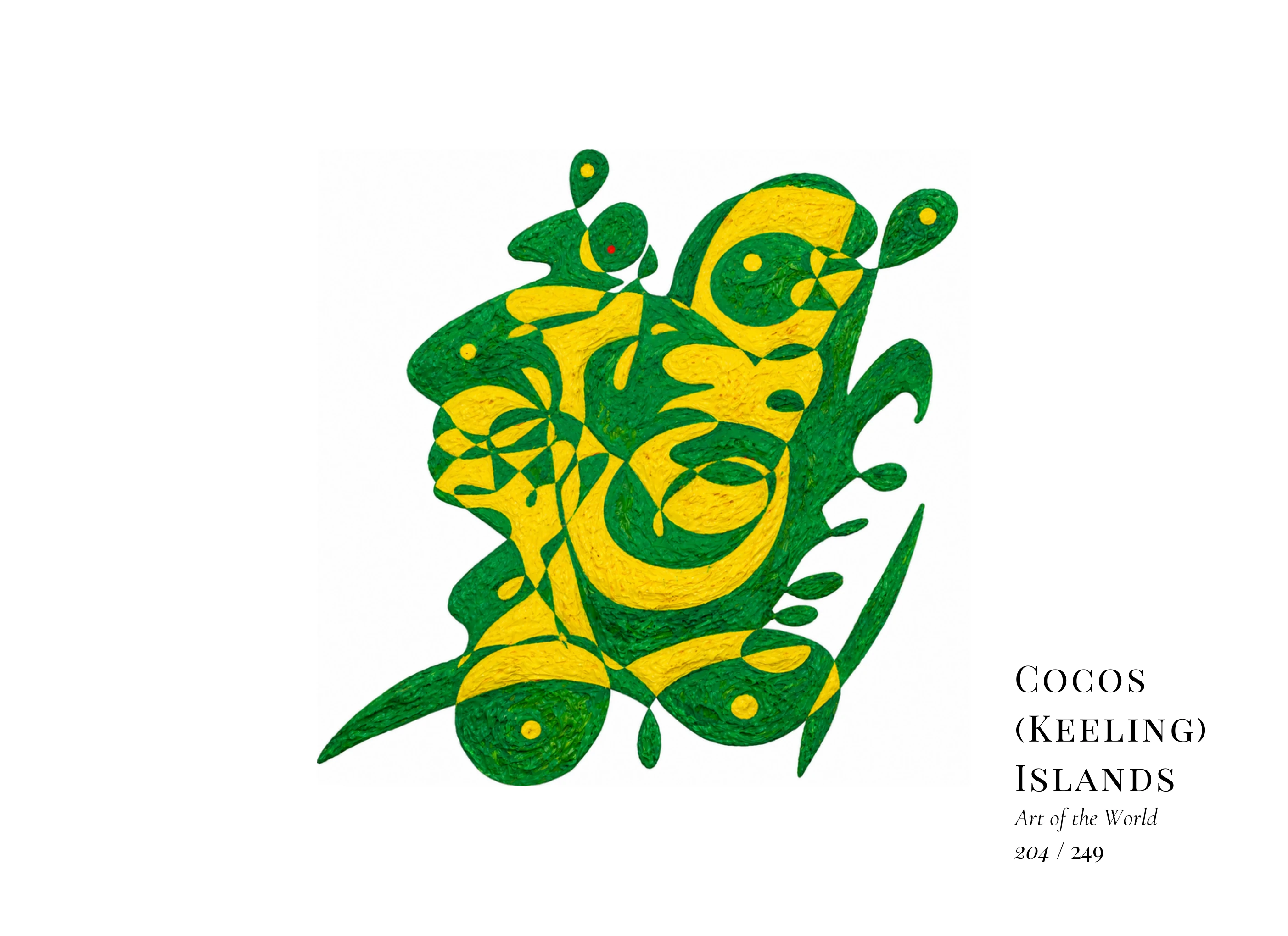 Obra sobre Islas Cocos (Keeling) de Gheorghe Virtosu, de la serie Art of the World