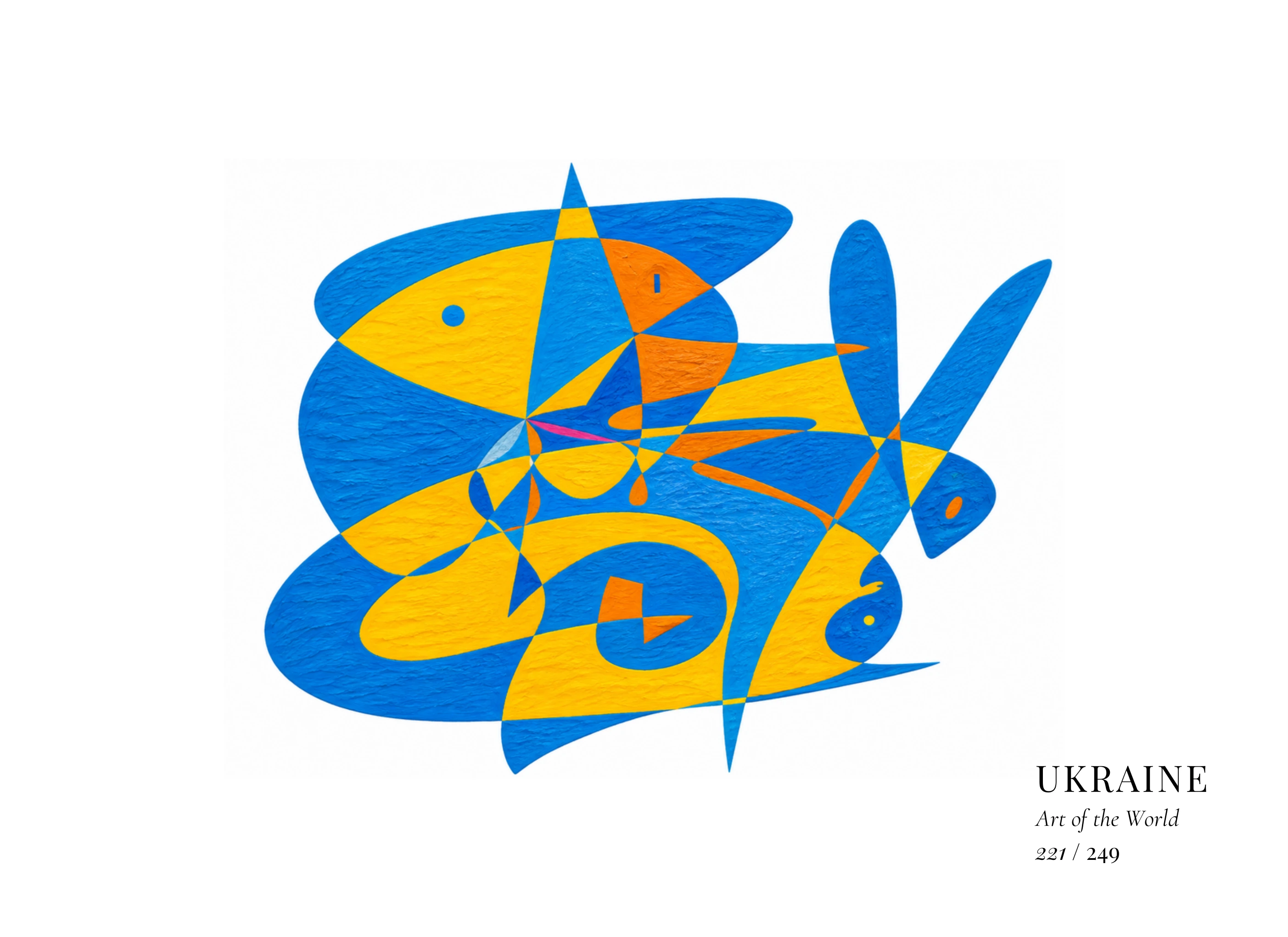 Obra sobre Ucrania de Gheorghe Virtosu, de la serie Art of the World