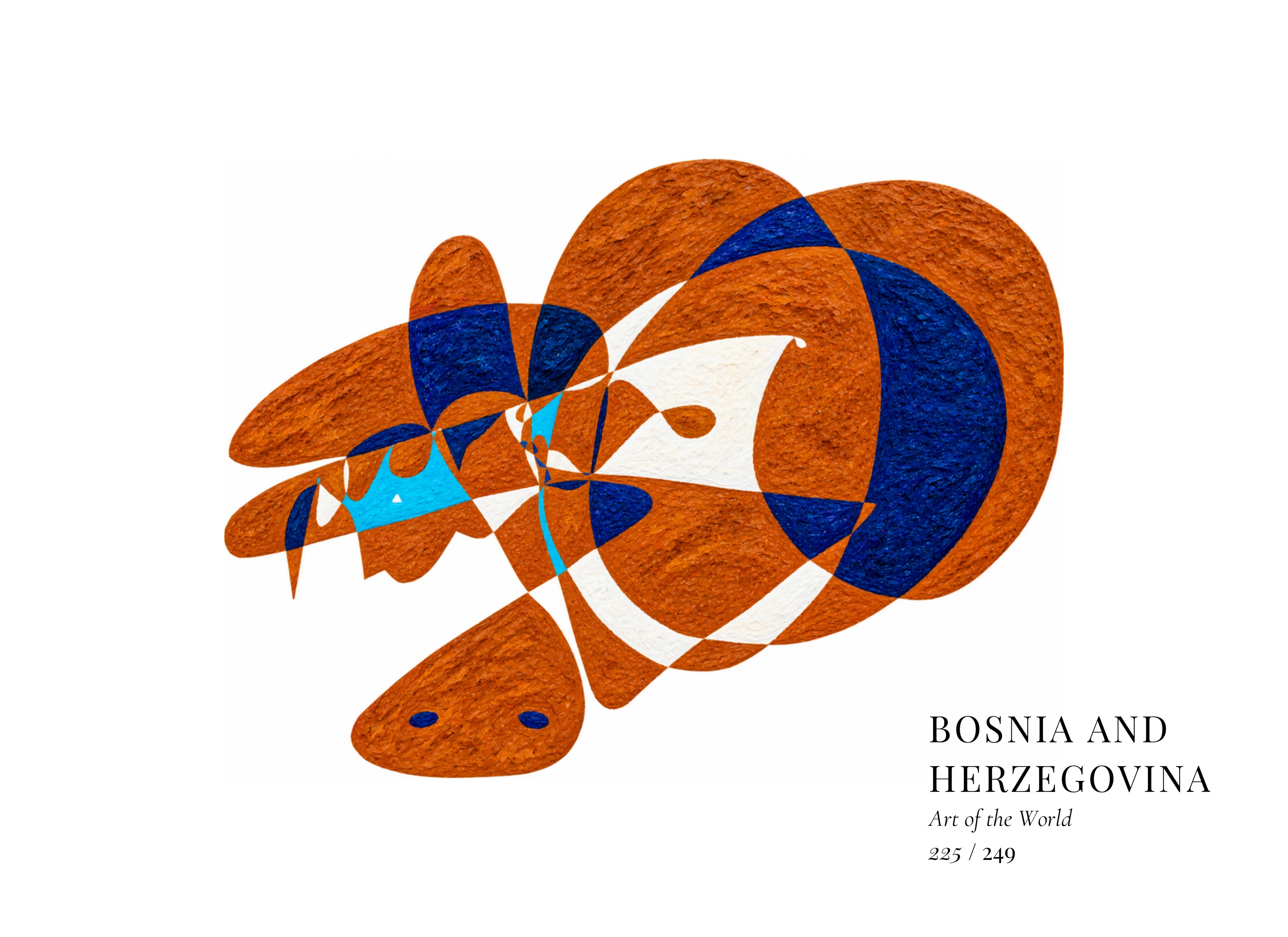 Obra sobre Bosnia y Herzegovina de Gheorghe Virtosu, de la serie Art of the World