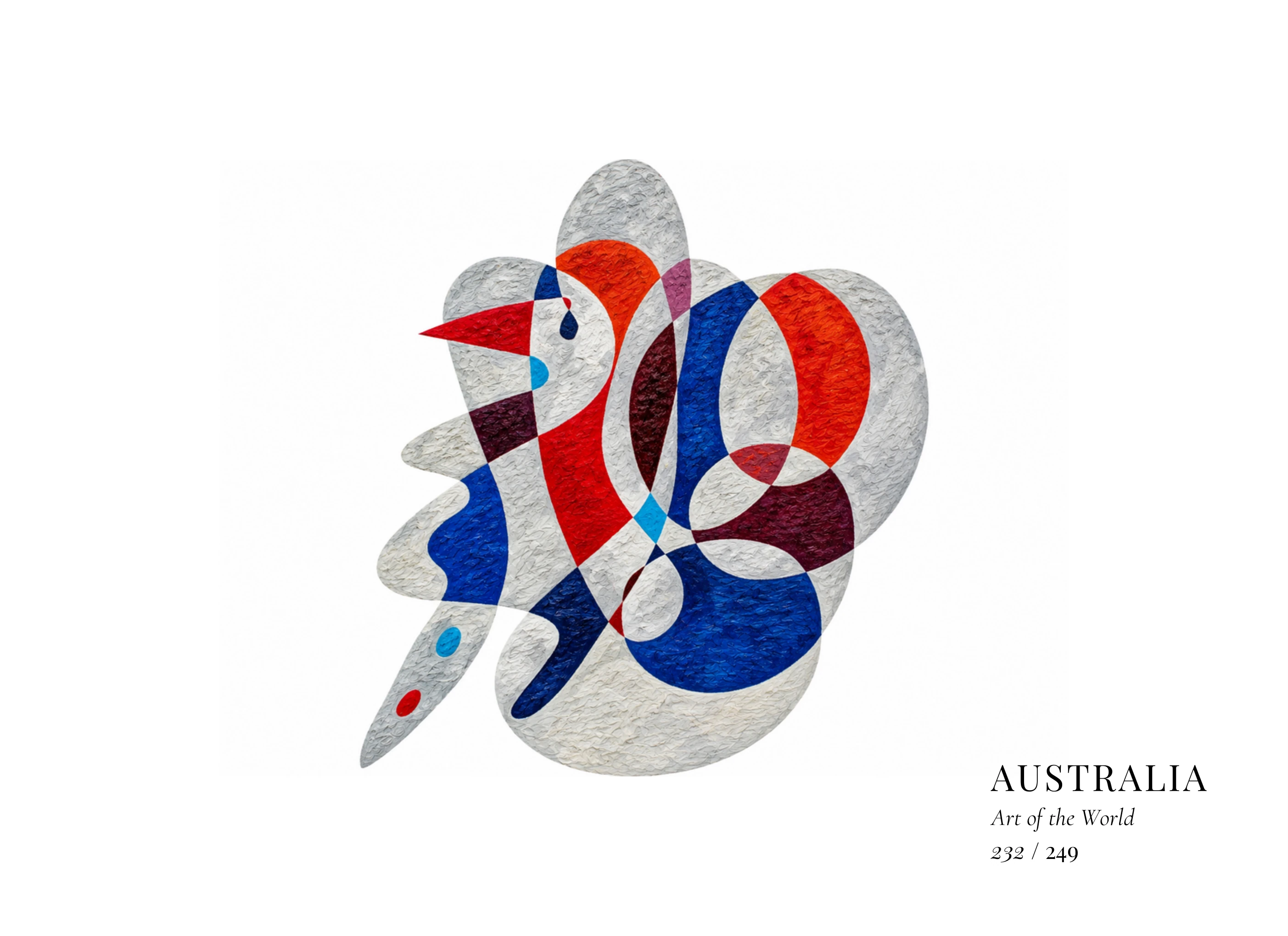 Obra sobre Australia de Gheorghe Virtosu, de la serie Art of the World