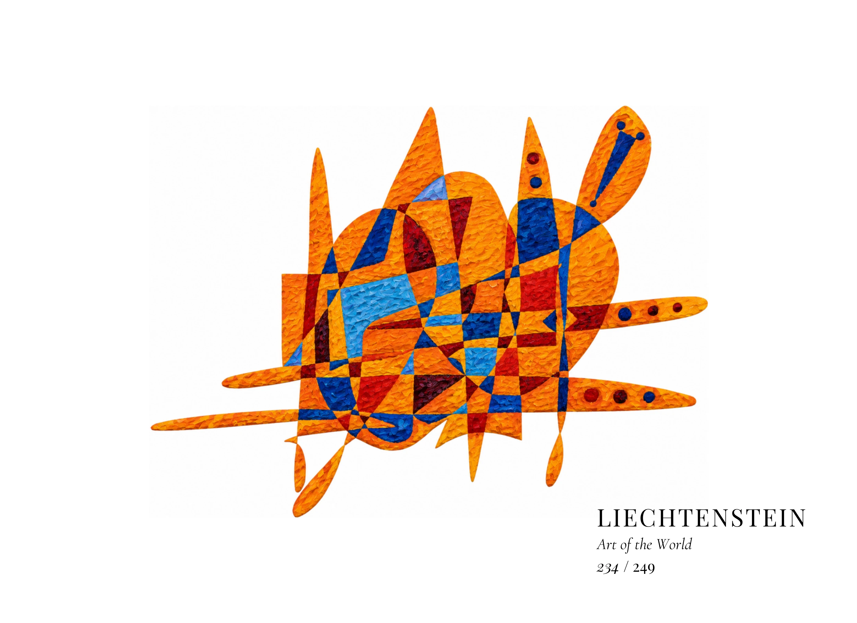 Obra sobre Liechtenstein de Gheorghe Virtosu, de la serie Art of the World