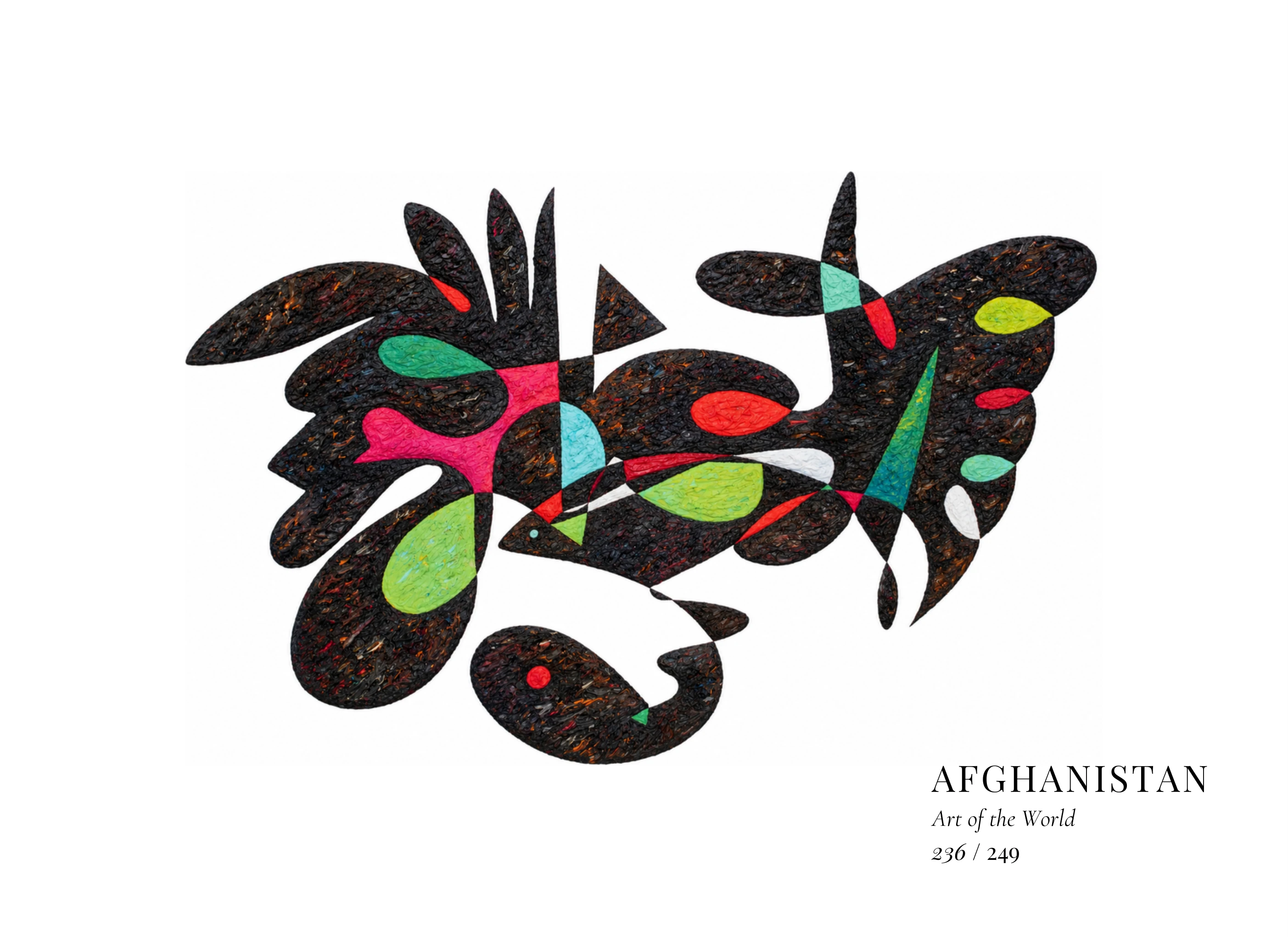 Obra sobre Afganistán de Gheorghe Virtosu, de la serie Art of the World