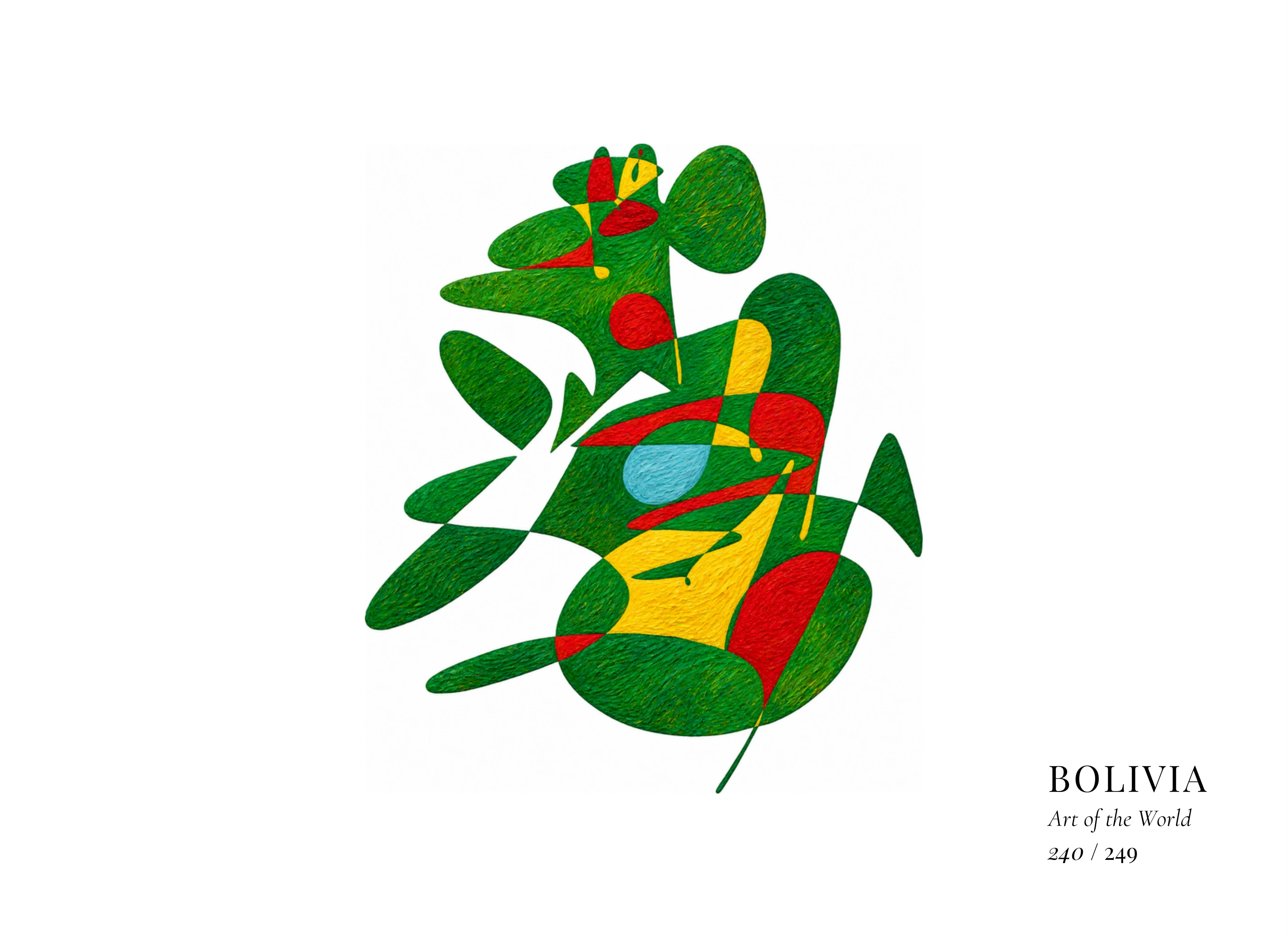 Obra sobre Bolivia de Gheorghe Virtosu, de la serie Art of the World