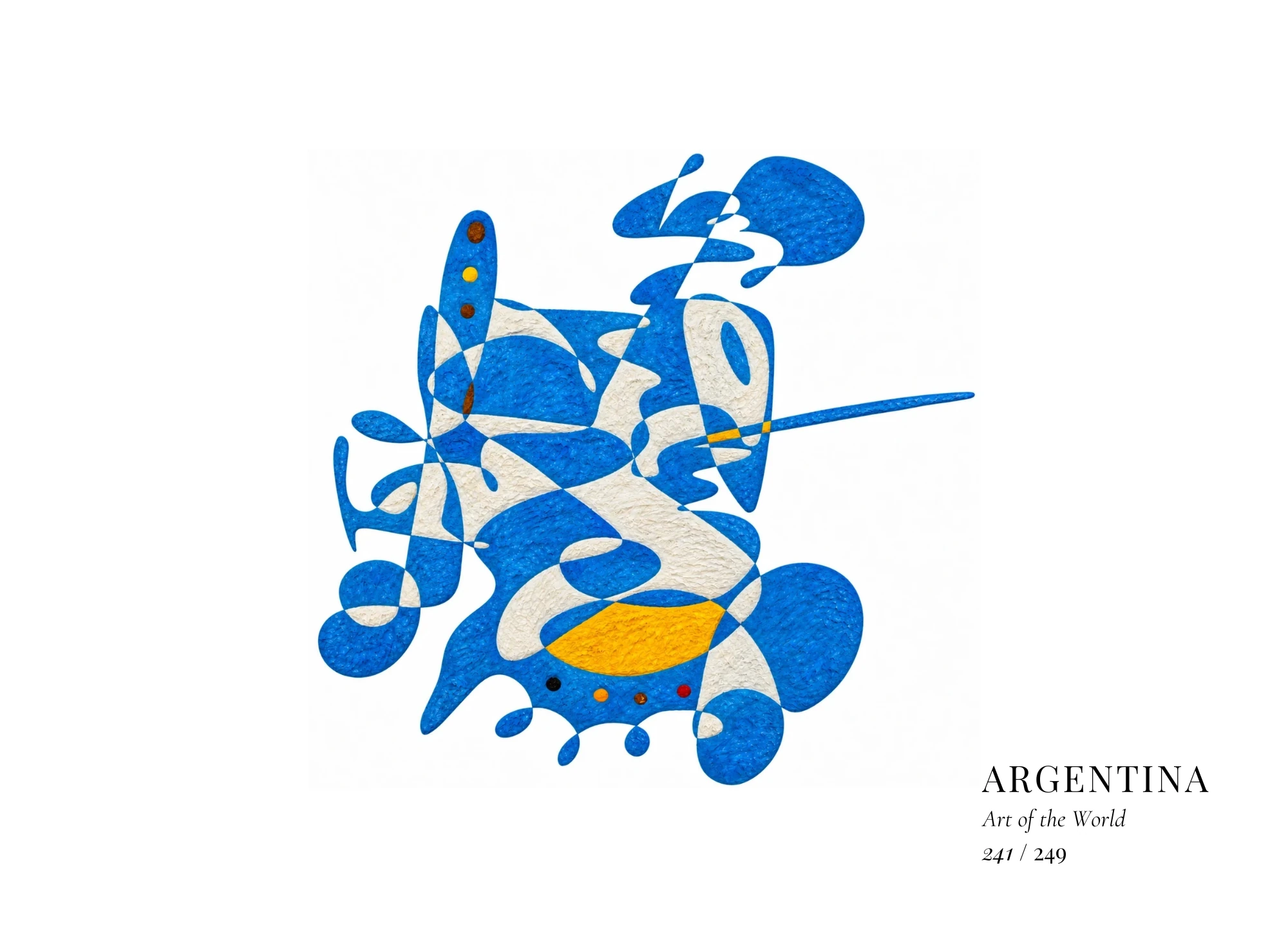 Obra sobre Argentina de Gheorghe Virtosu, de la serie Art of the World