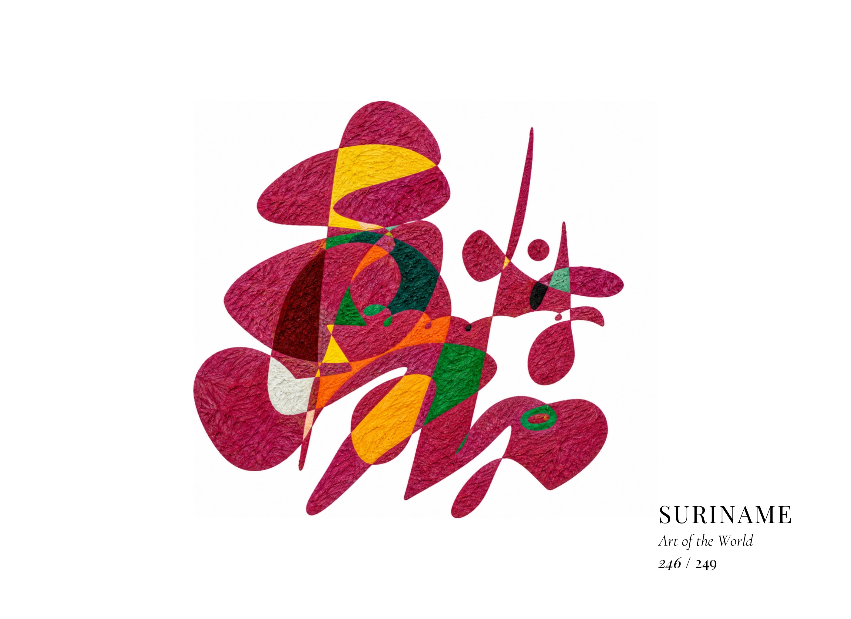 Obra sobre Surinam de Gheorghe Virtosu, de la serie Art of the World