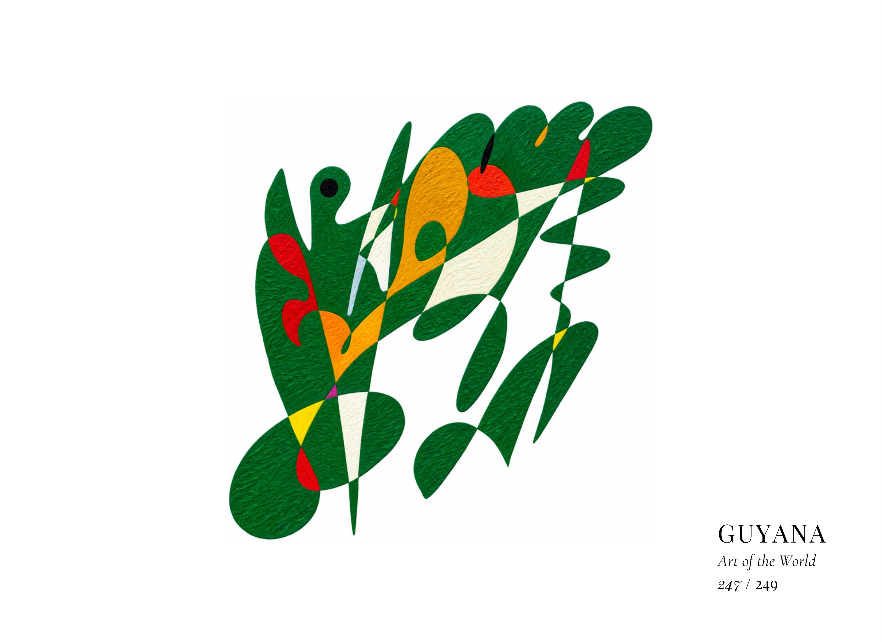 Obra sobre Guyana de Gheorghe Virtosu, de la serie Art of the World
