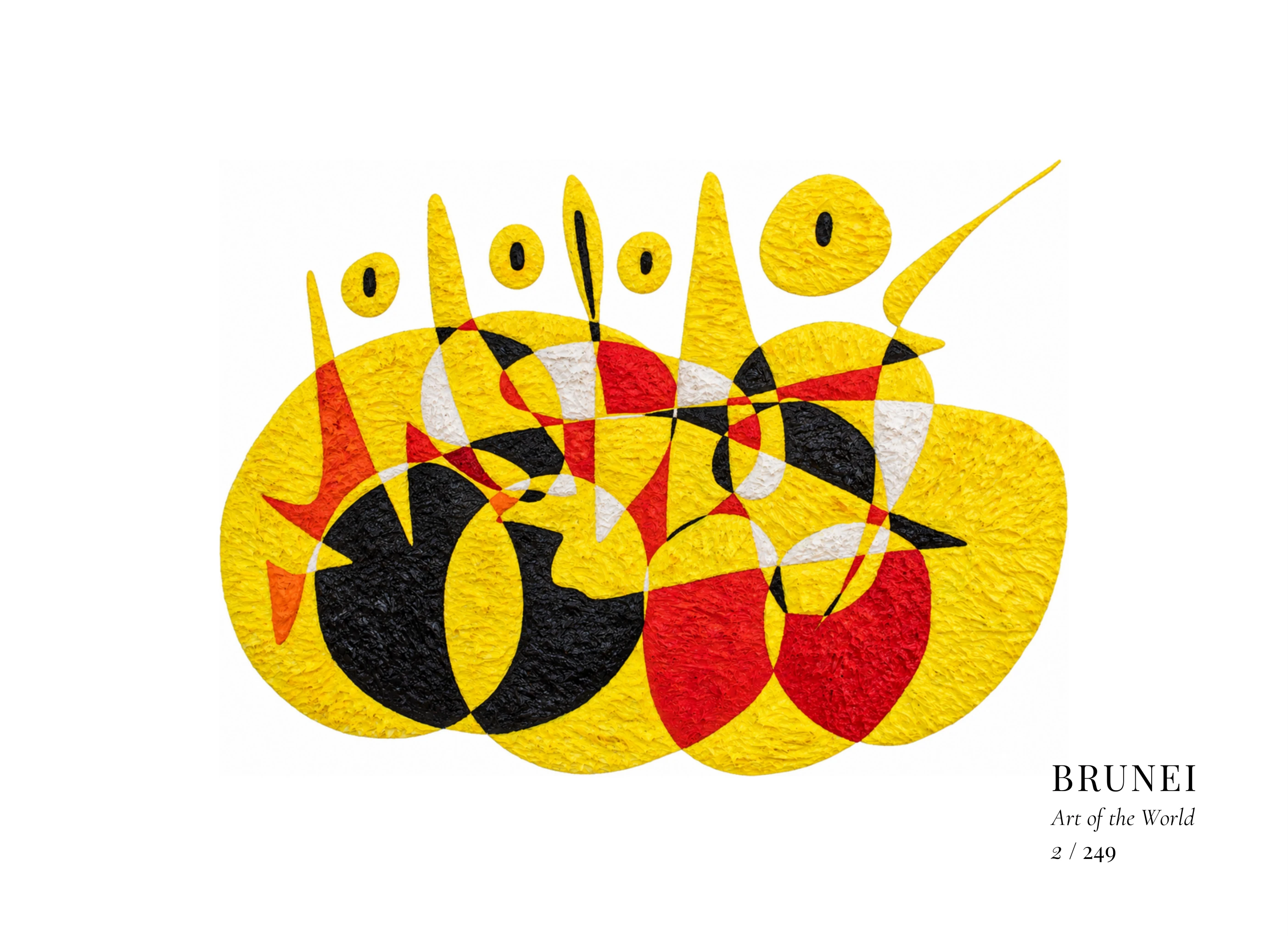 Obra sobre Brunéi de Gheorghe Virtosu, de la serie Art of the World