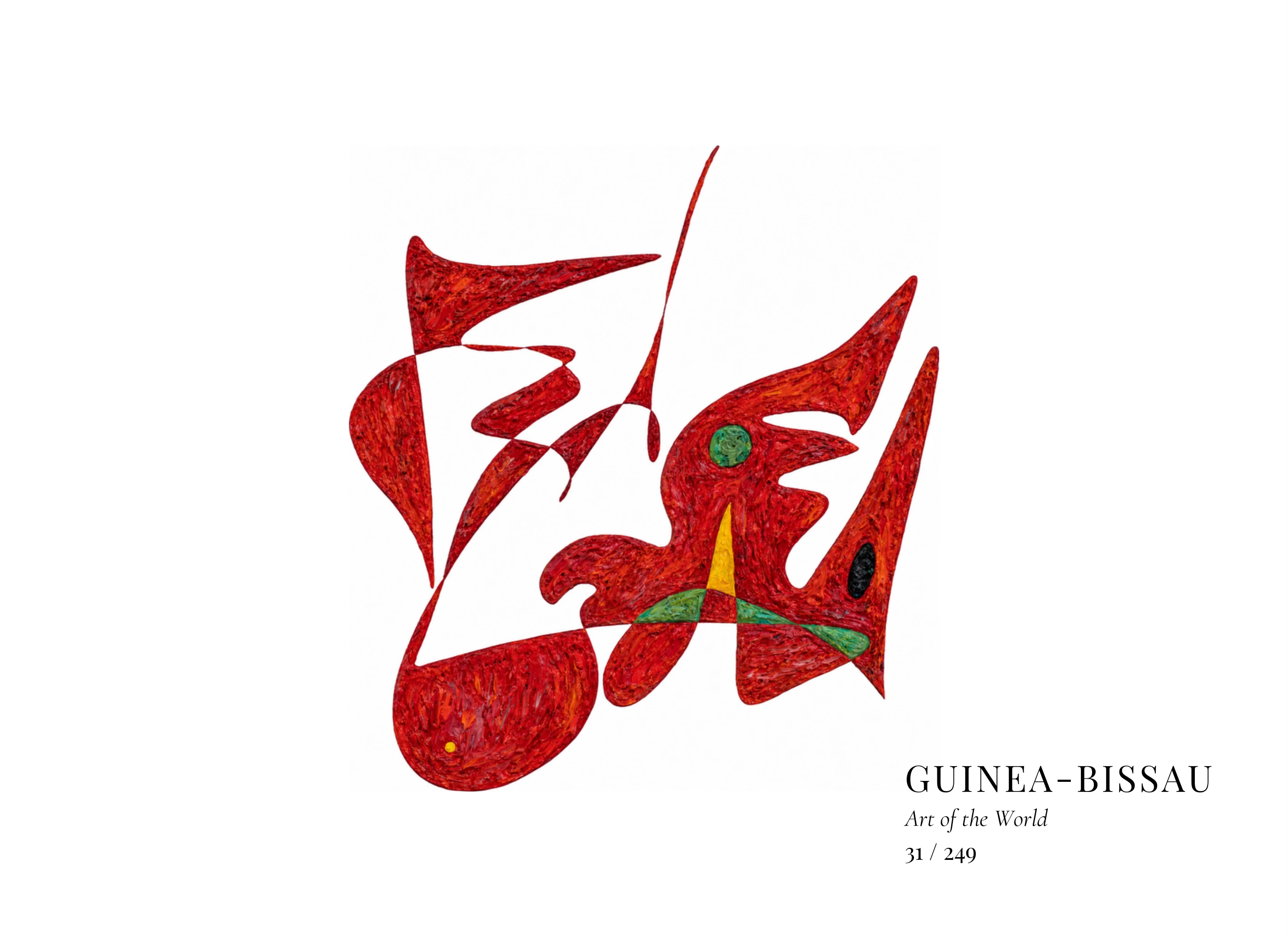 Obra sobre Guinea-Bisáu de Gheorghe Virtosu, de la serie Art of the World
