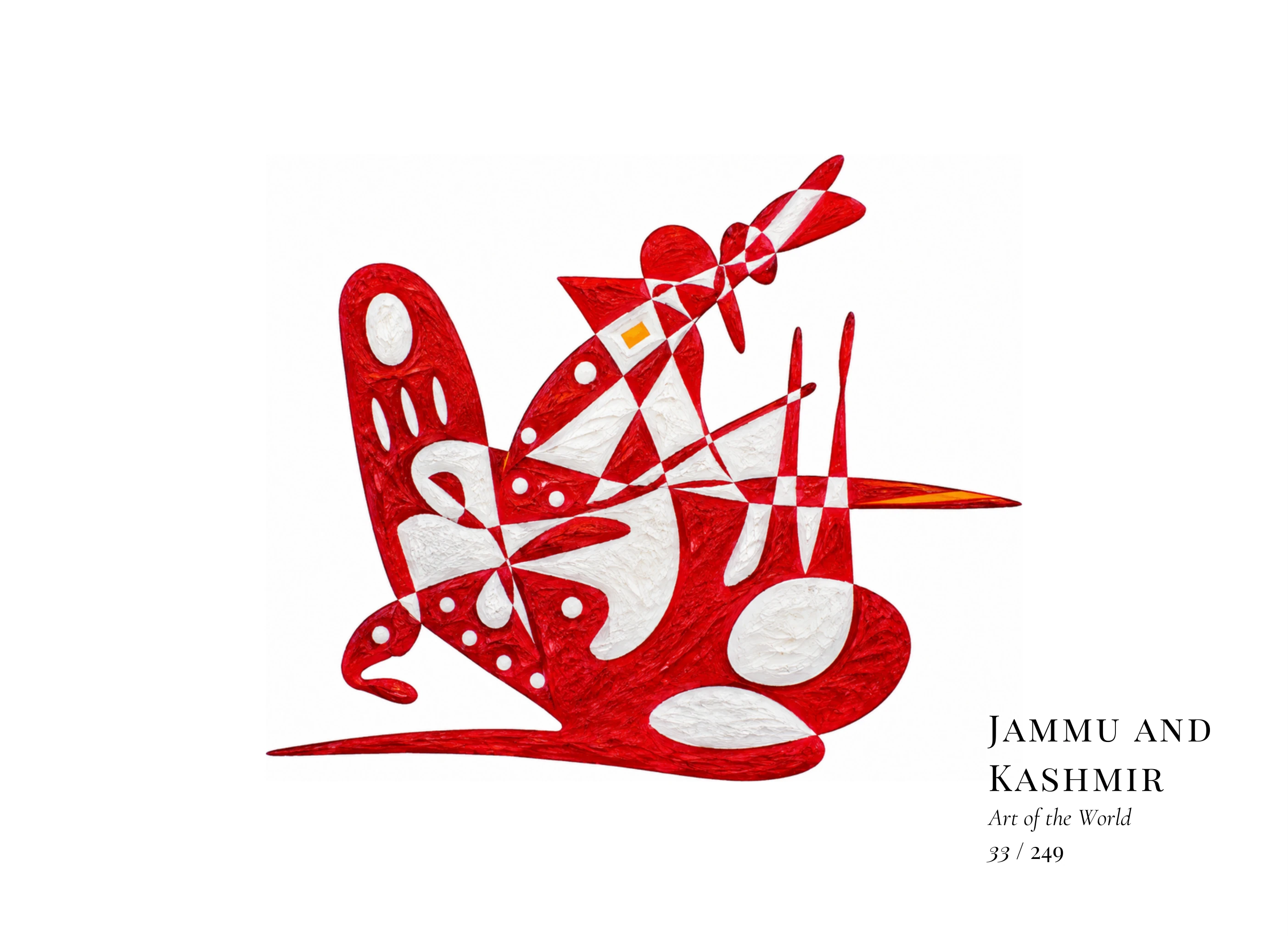 Obra sobre Jammu y Cachemira de Gheorghe Virtosu, de la serie Art of the World